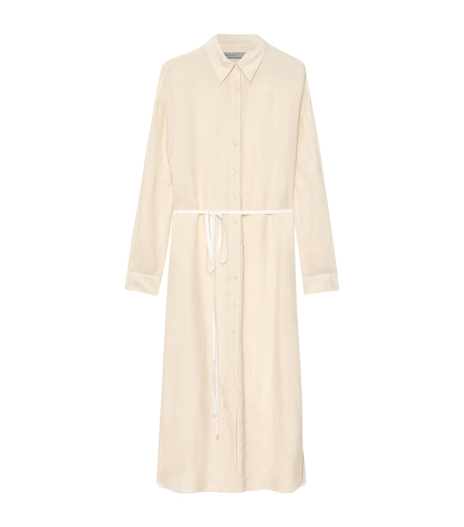 AllSaints Womens Oversized Yurra Shirt Dress Ecru White Image 1