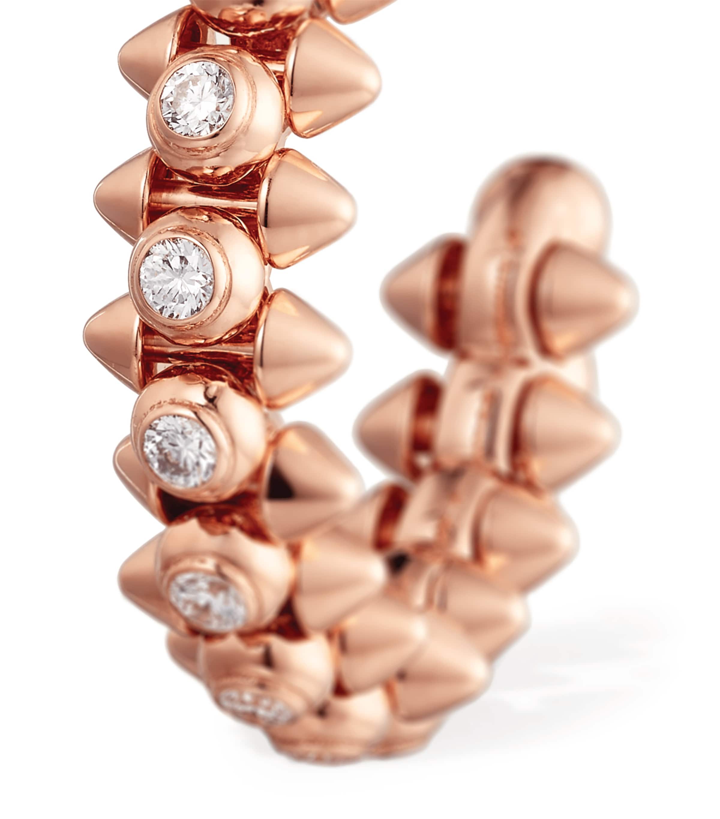 Rose Gold and Diamond Clash de Cartier Hoop Earrings ROSE GOLD Image 2