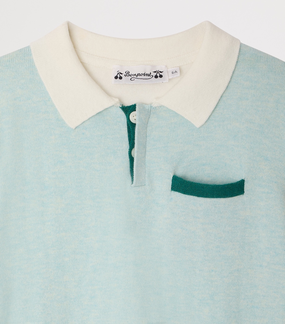 Cotton Laser Polo Shirt (4-8 Years) UPB ECRU Image 3