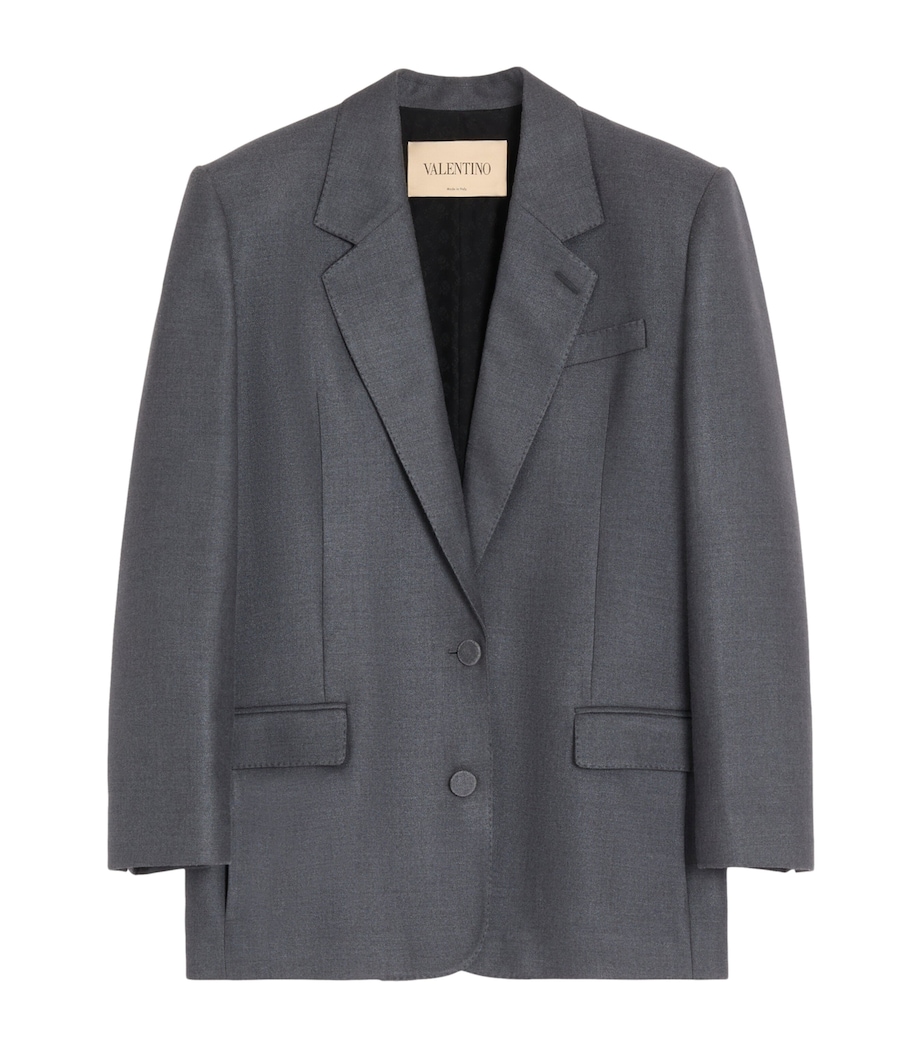 Valentino Womens Wool-Silk Blazer Image 1