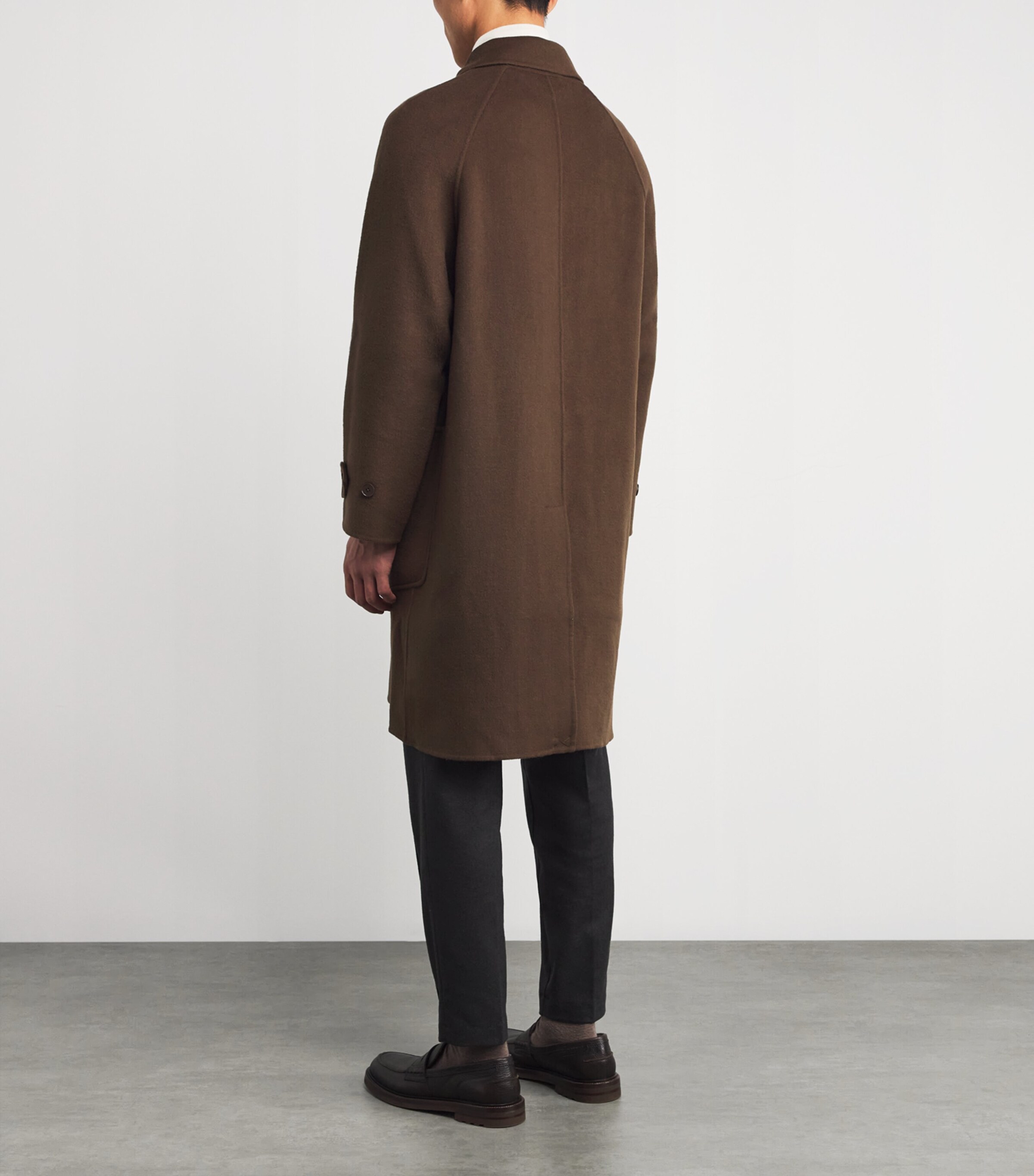 Wool Bryce Overcoat ICED COFFEE Image 4