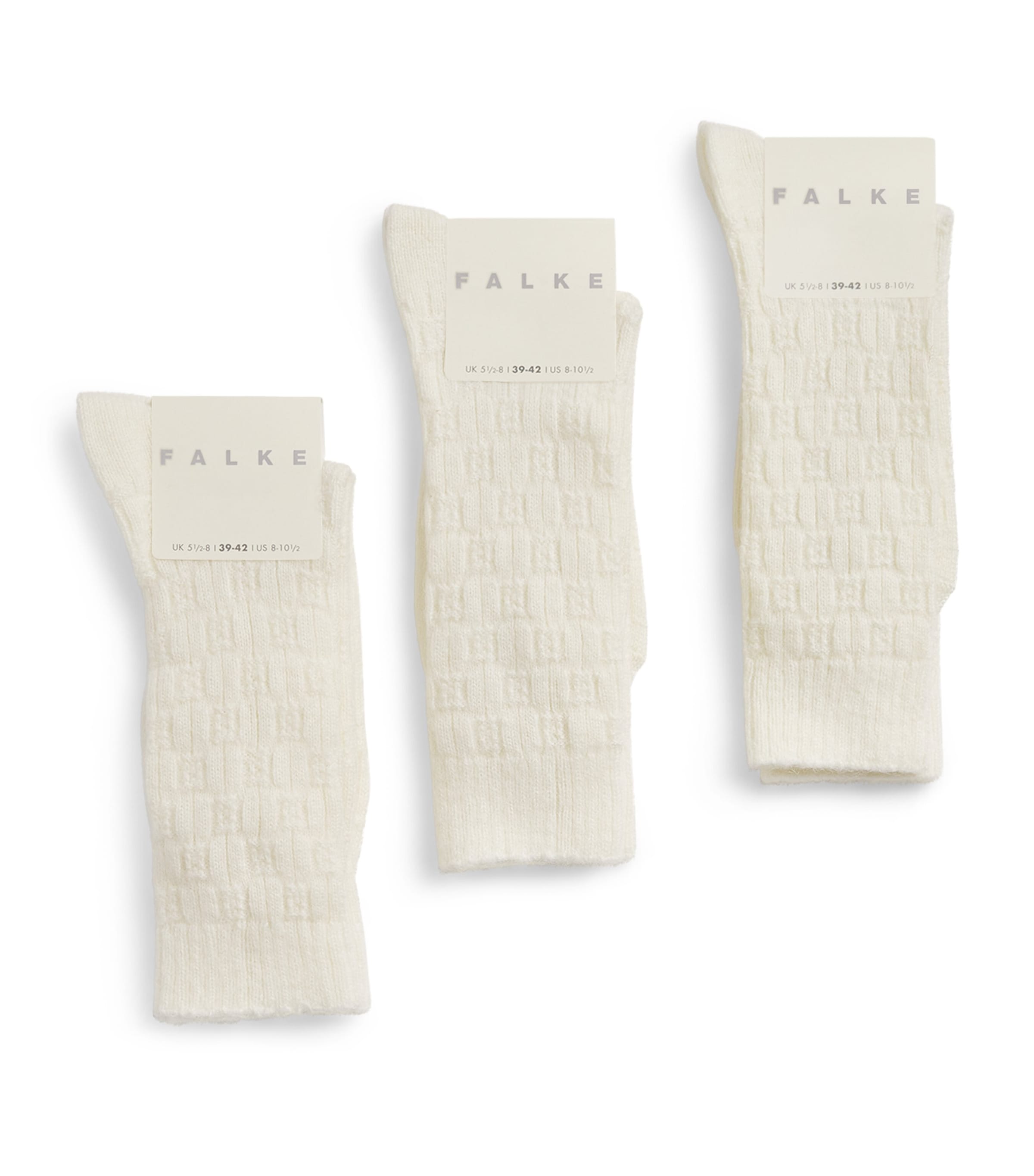 Falke Alpaca-blend Brick Wall Socks In White