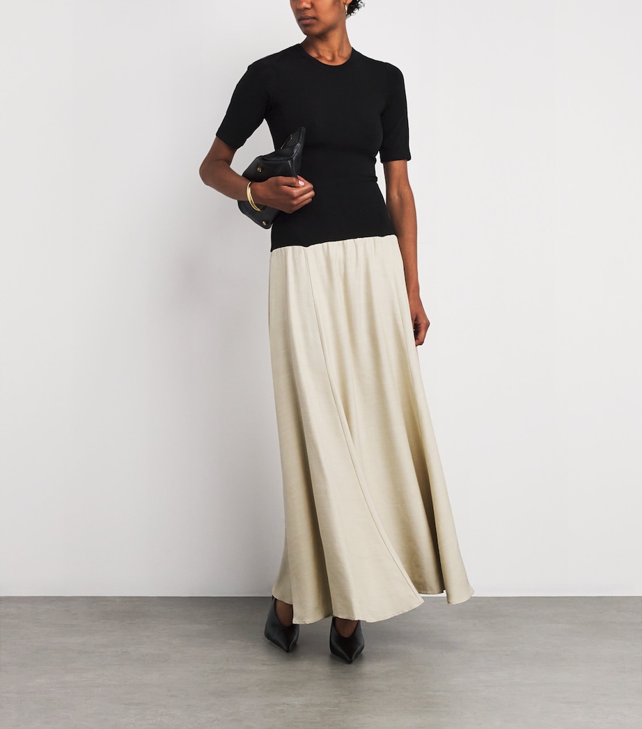 Tee Duo Maxi Dress CREMA / BLACK Image 2