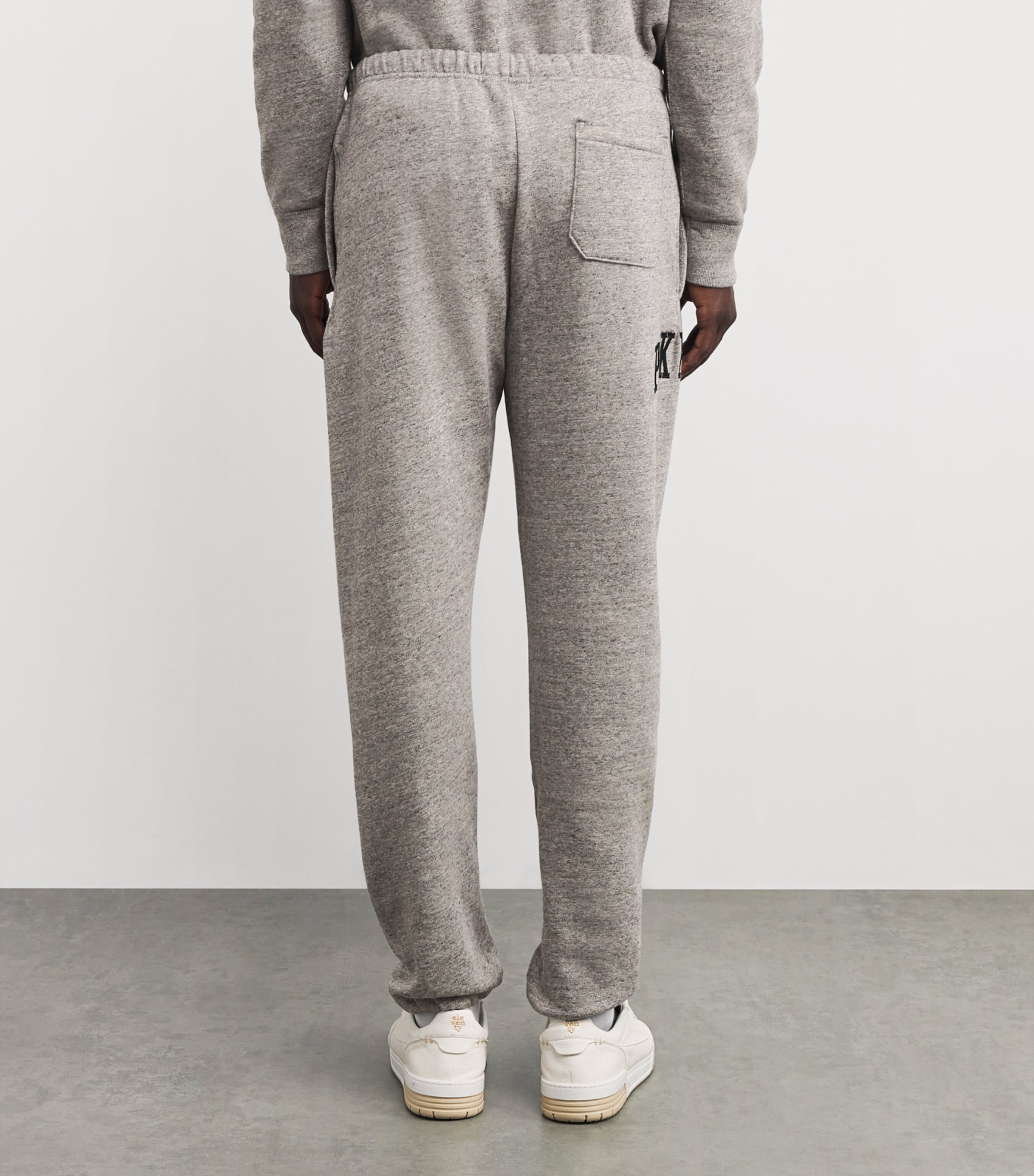 Cotton-Blend Logo Sweatpants DARK GREY HEATHER Image 4