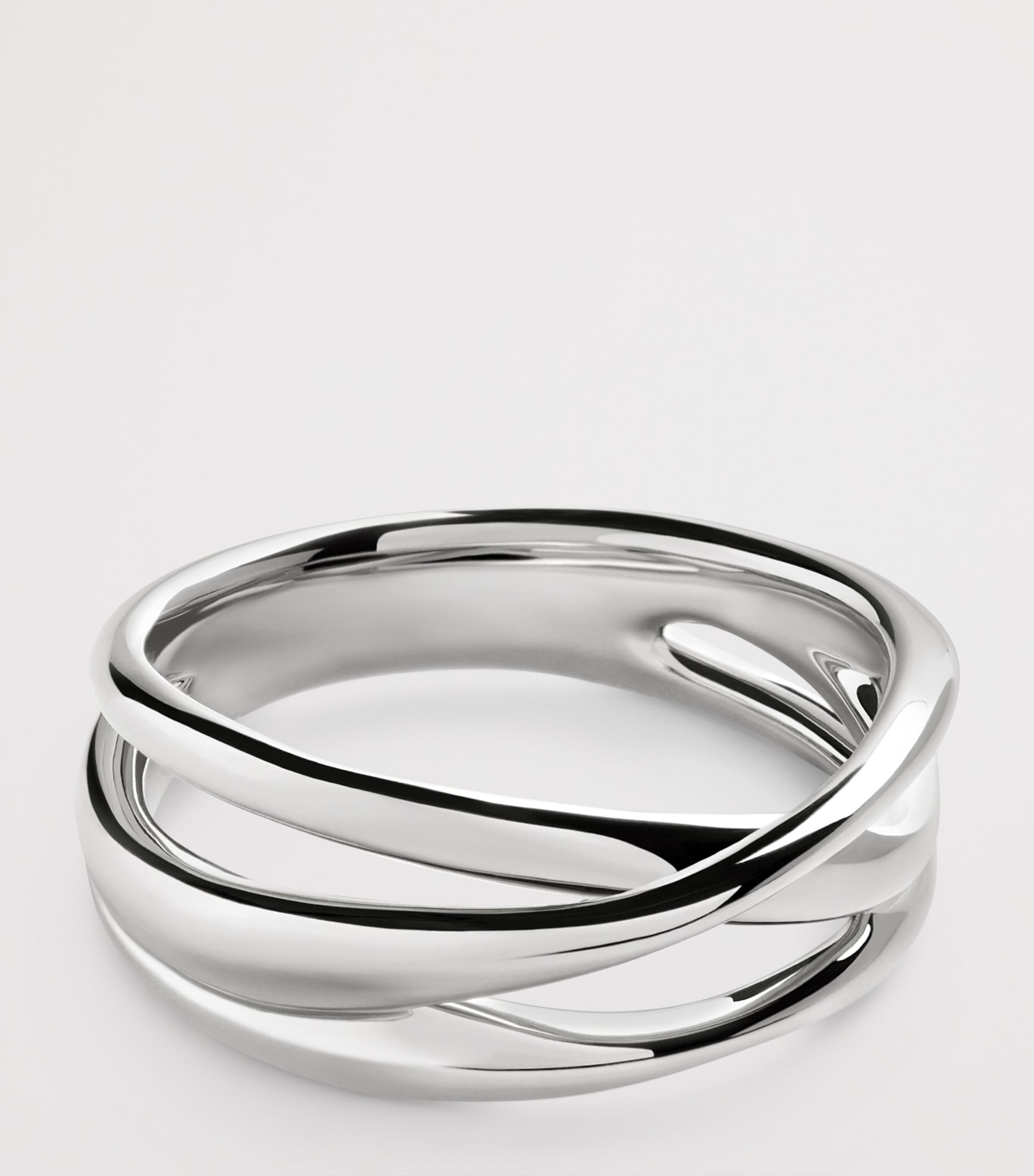 Monica Vinader Sterling Silver Nura Crossover Ring Sterling Silver Image 2