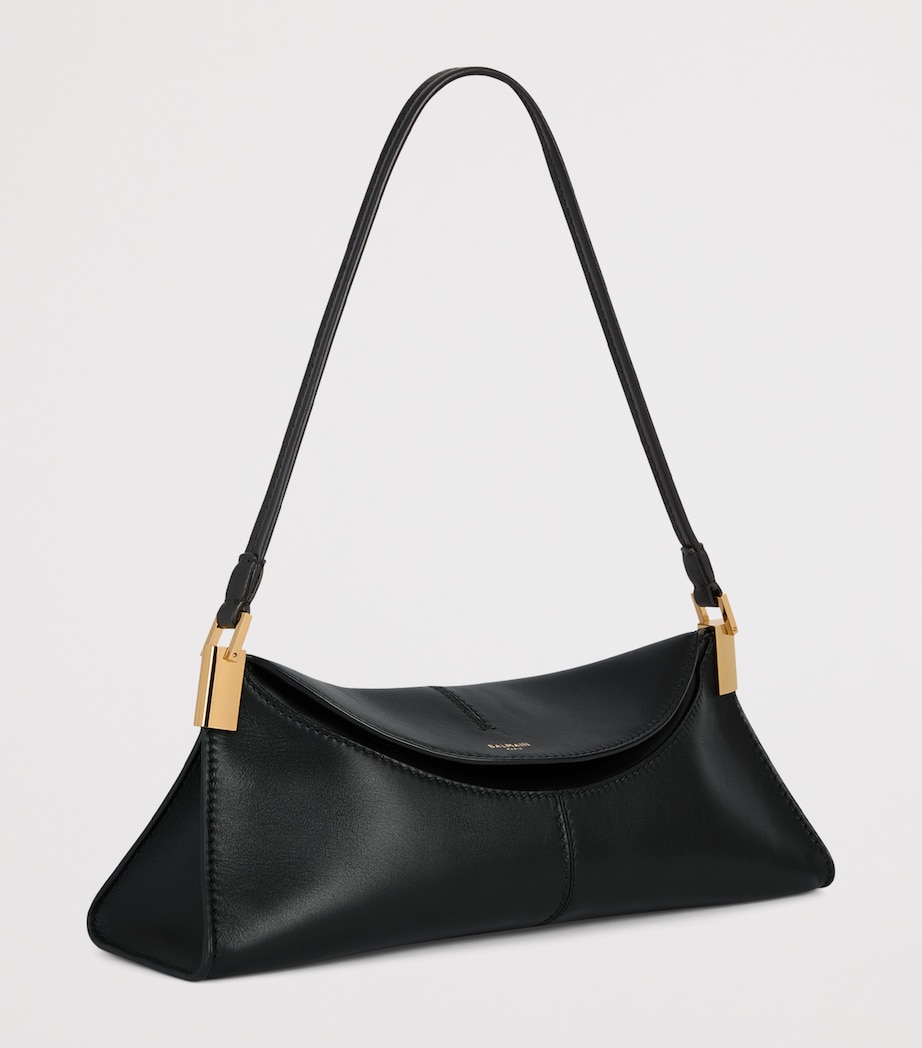 Balmain Small Leather 64-83 Shoulder Bag Noir Image 3