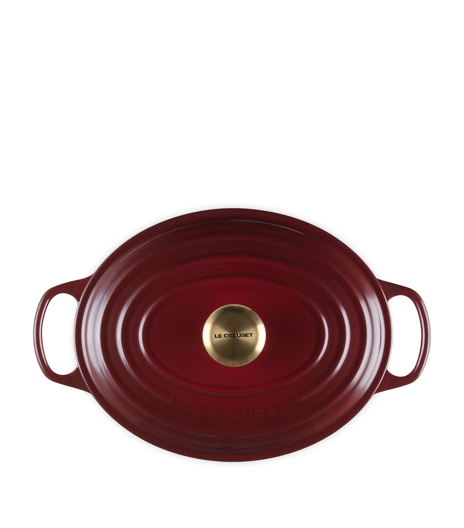 Cast Iron Oval Casserole Dish (29cm) GARNET Image 2