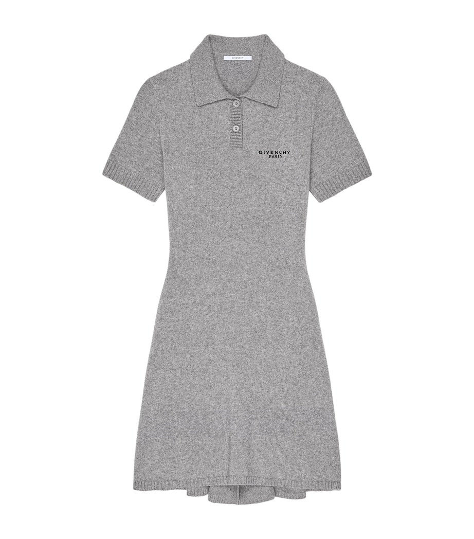 Wool-Cashmere Logo Mini Dress LIGHT GREY Image 1