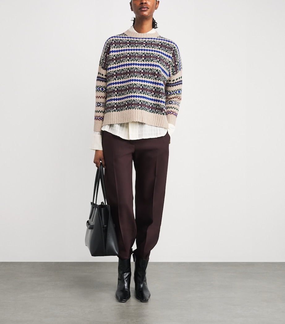 Wool-Blend Jacquard Sweater ECRU Image 2