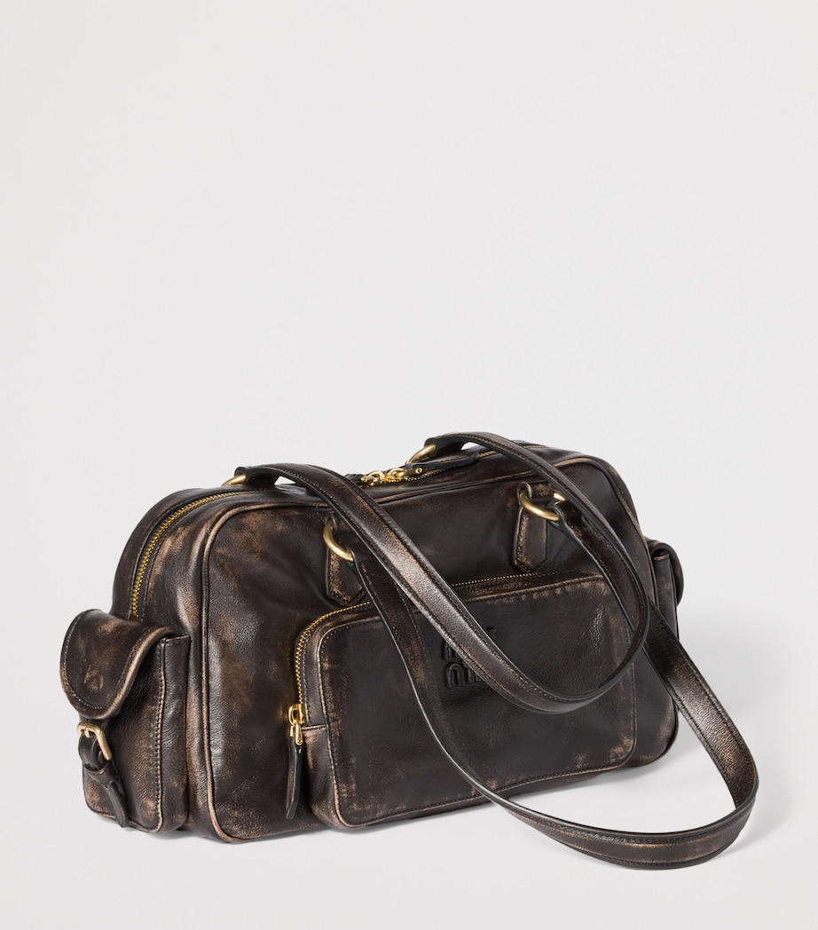 Nappa Leather Pocket Top-Handle Bag F0201 Image 3