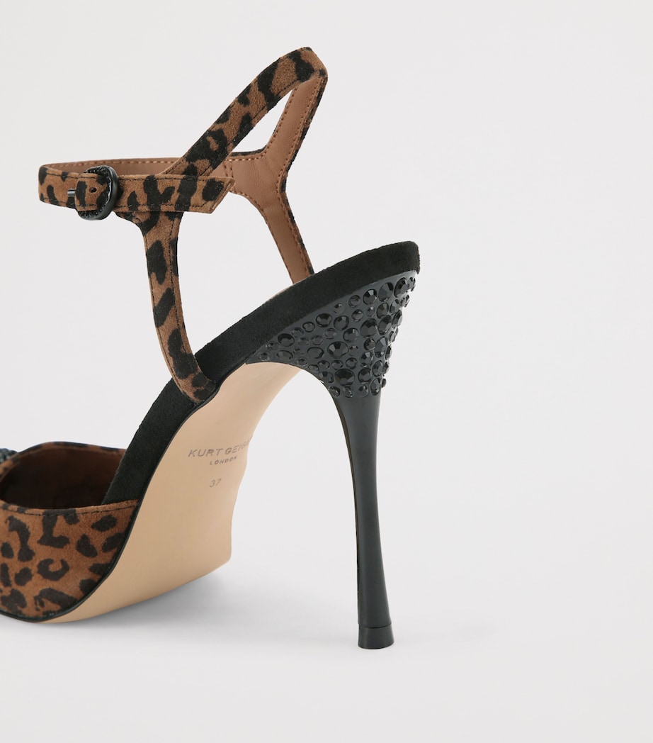 Suede Leopard Print Heels 105 BROWN/OTH Image 2