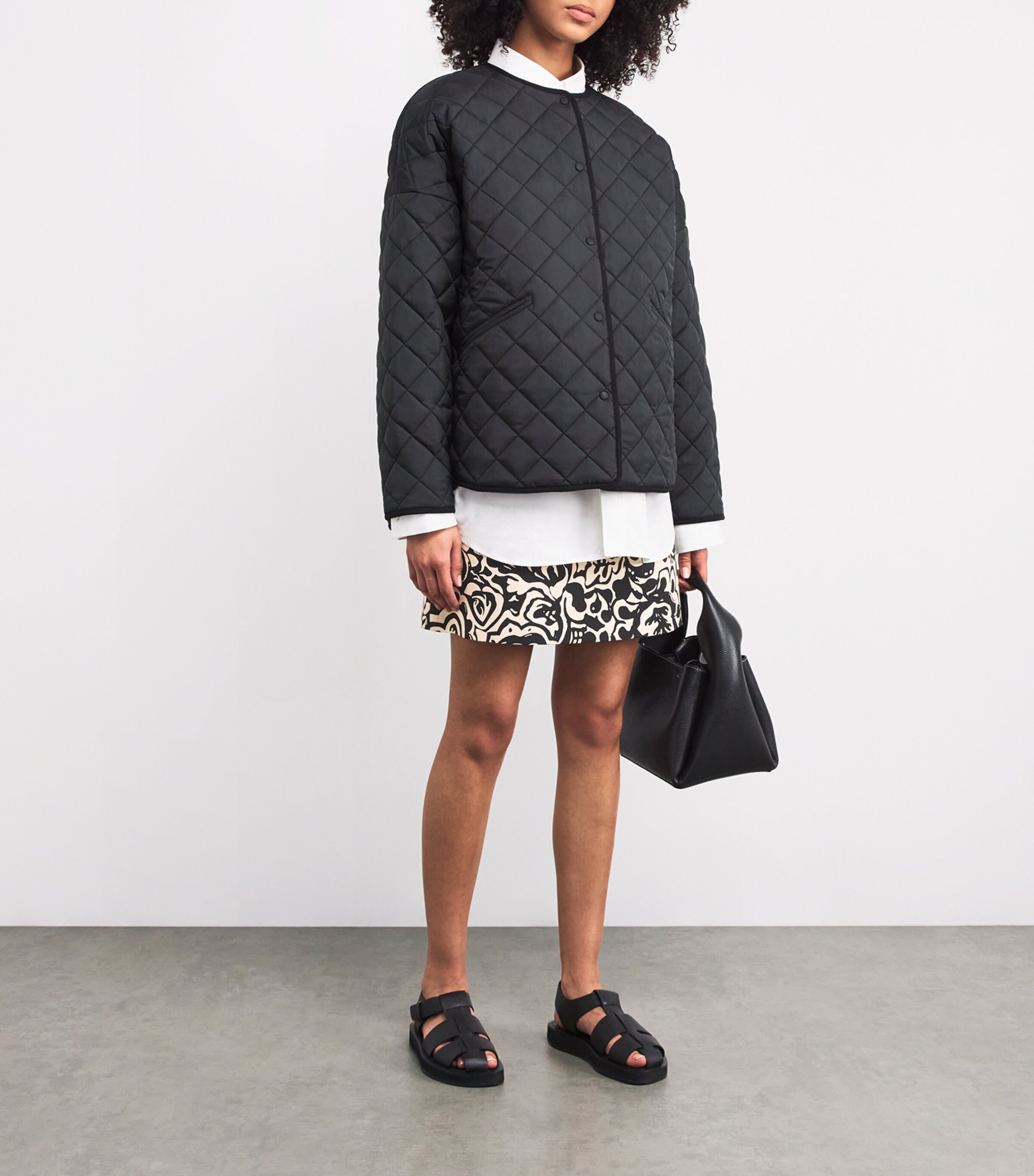 Weekend Max Mara Womens Cotton Mini Skirt Black Image 2