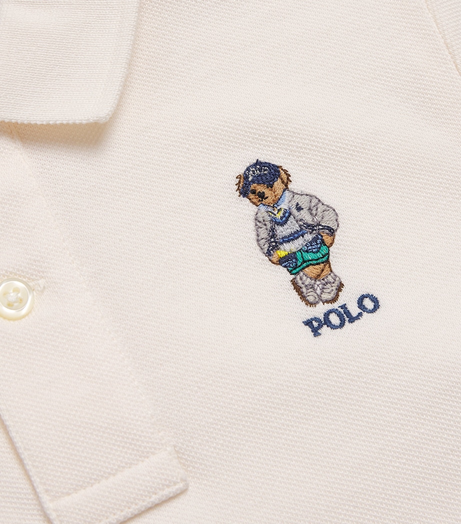 Cotton Polo Bear Polo Shirt (2-7 Years) PF25 NEVIS BEAR Image 3
