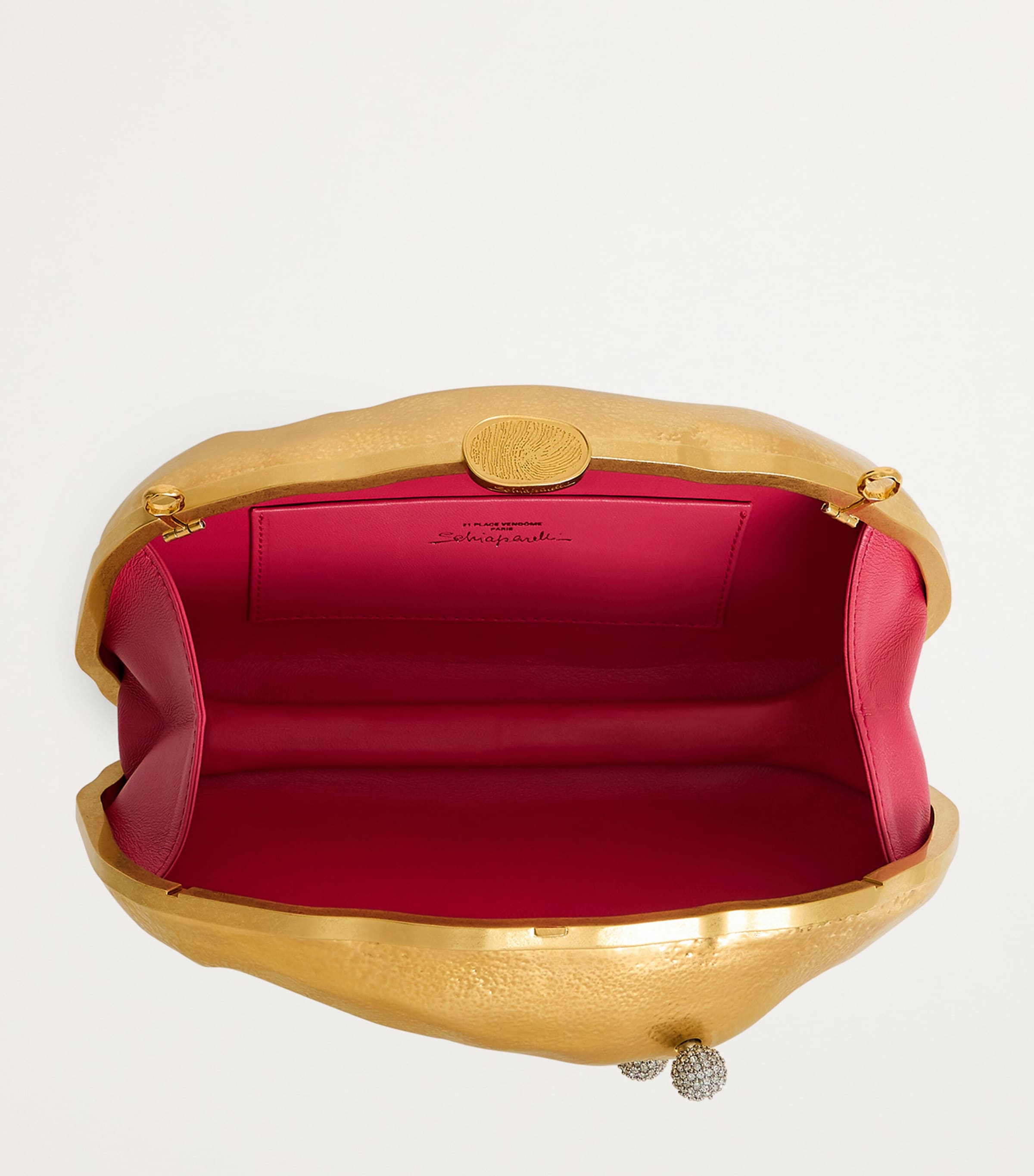 Half Face Bijoux Mianudière Clutch Bag 001GOLD Image 2