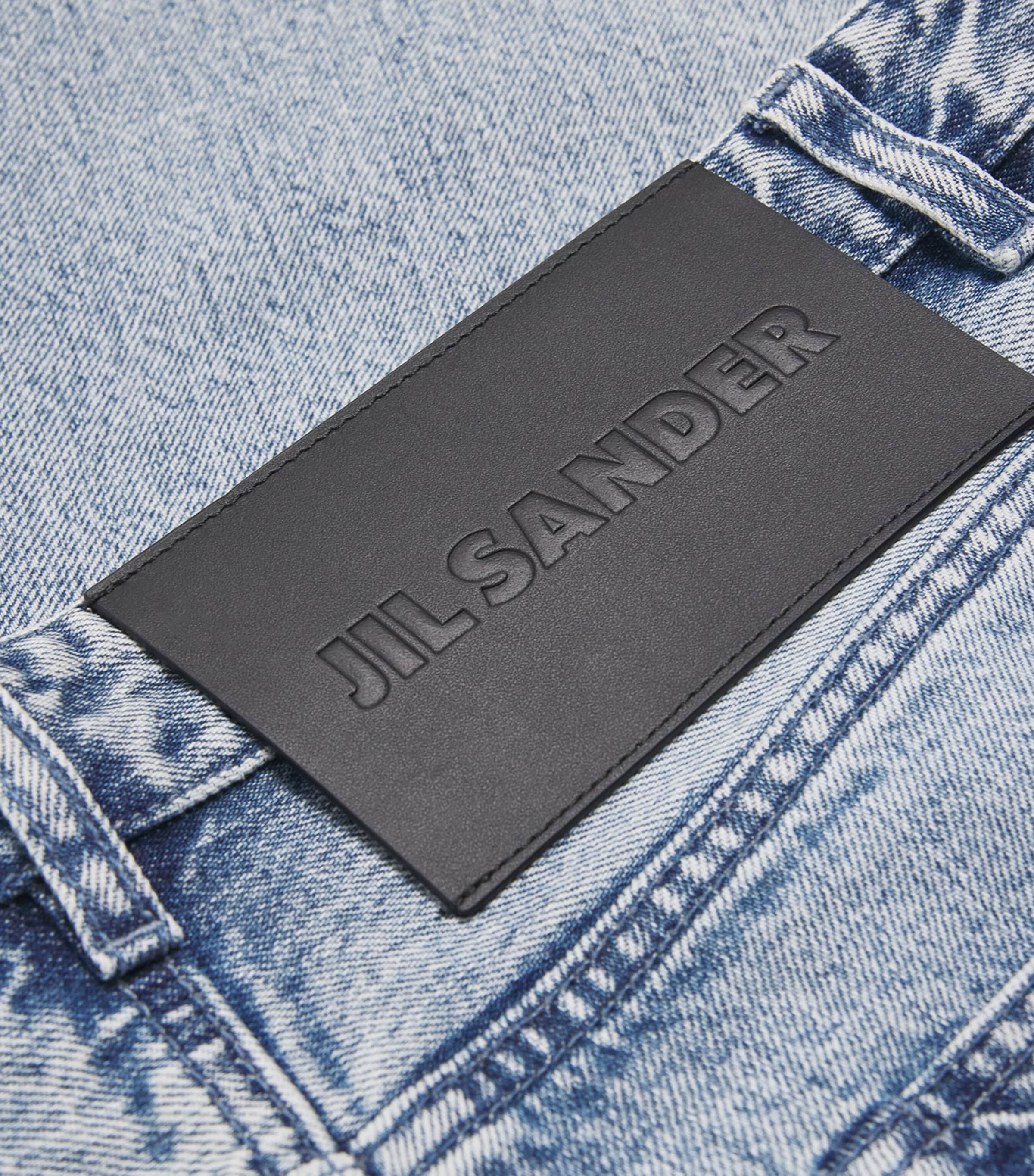 Jil Sander Mens Light-Wash Straight Jeans Antartic Image 5