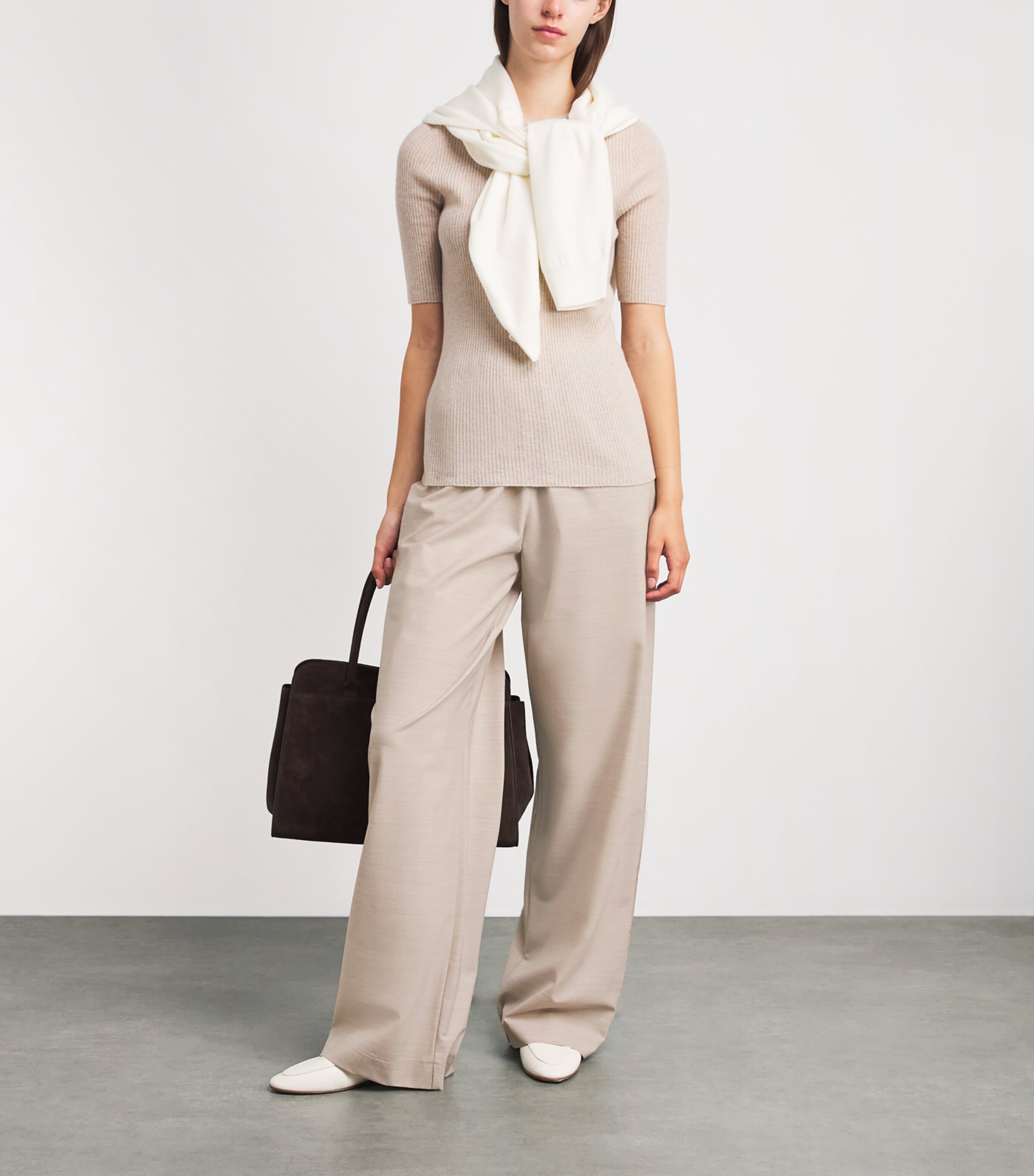 Fabiana Filippi Womens Merino-Blend Beaded Trousers Casha Image 2