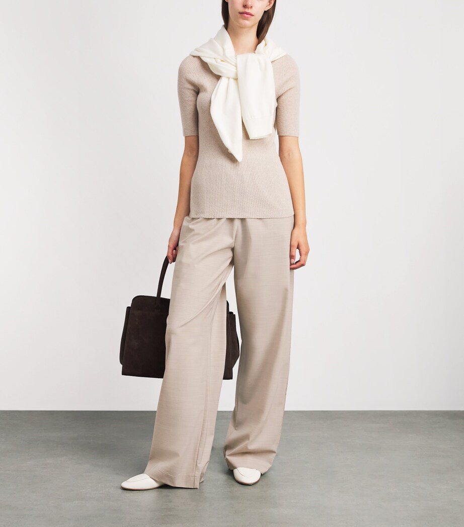 Fabiana Filippi Womens Merino-Blend Beaded Trousers Casha Image 2