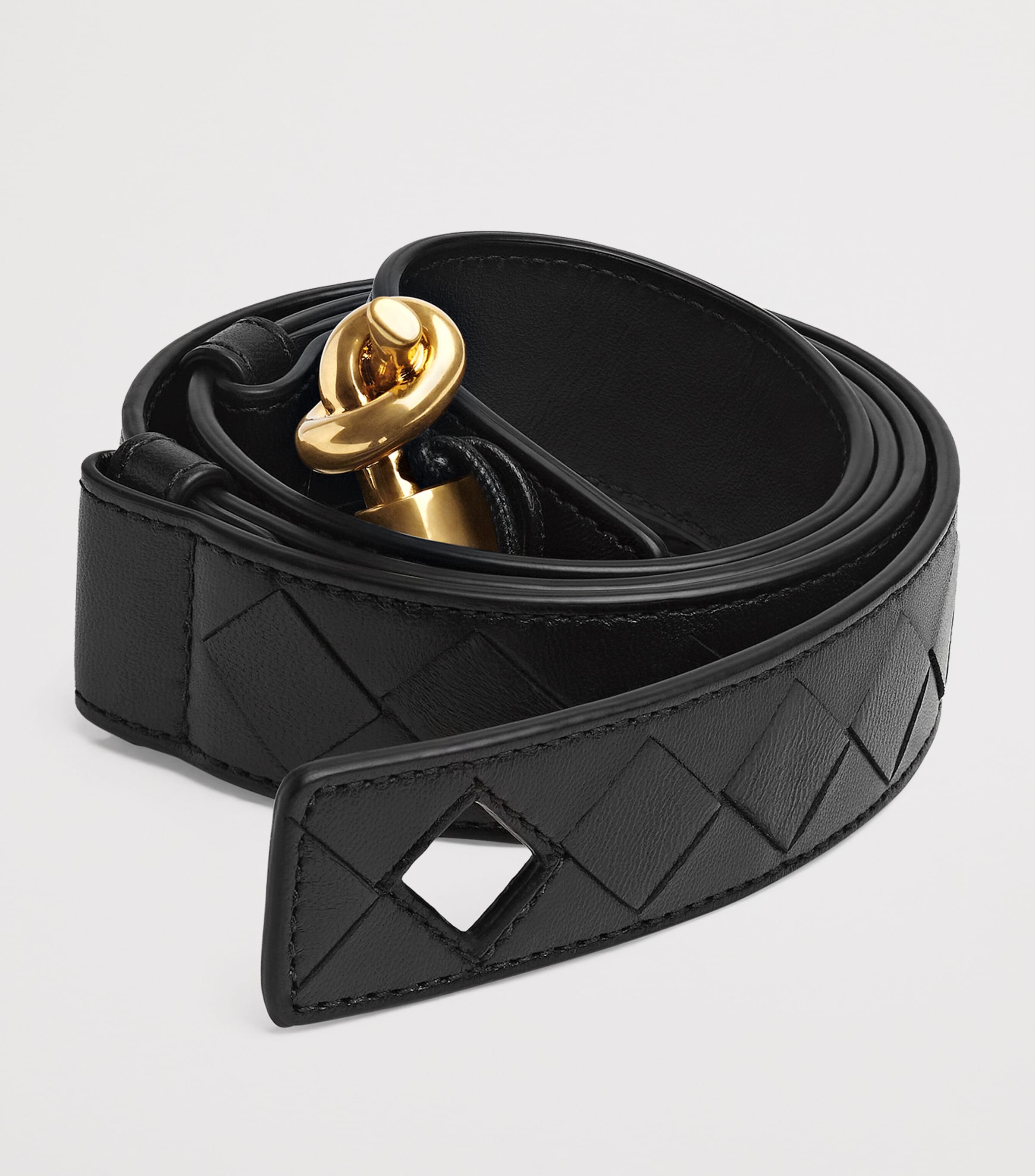 Leather Intrecciato Andiamo Belt 1019 Image 3