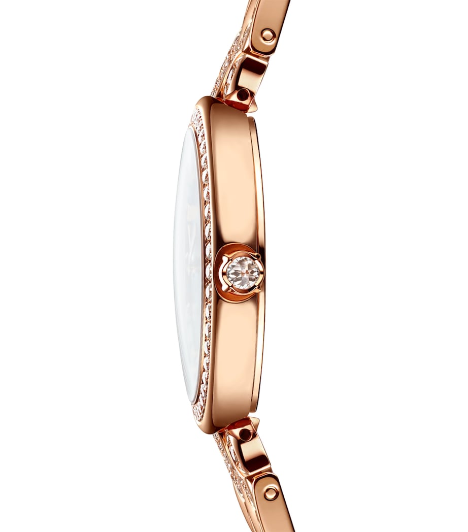 Rose Gold and Diamond Divas' Dream Watch 33mm GREEN Image 3