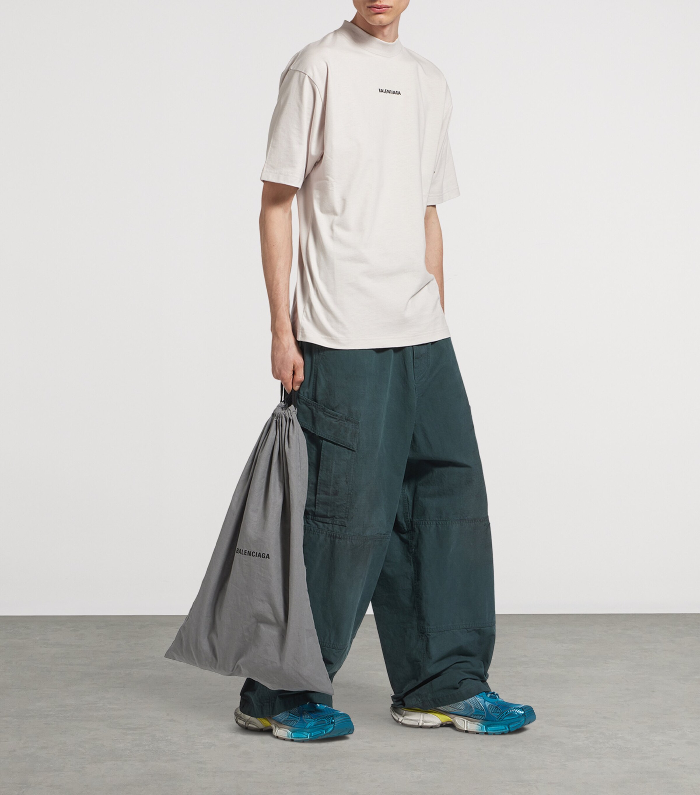 Cotton Oversized Cargo Trousers 3054 Image 4