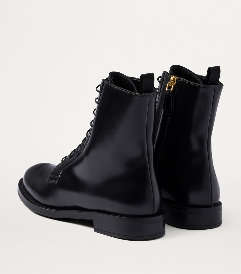 Brushed Leather Ankle Boots F0002 Image 4