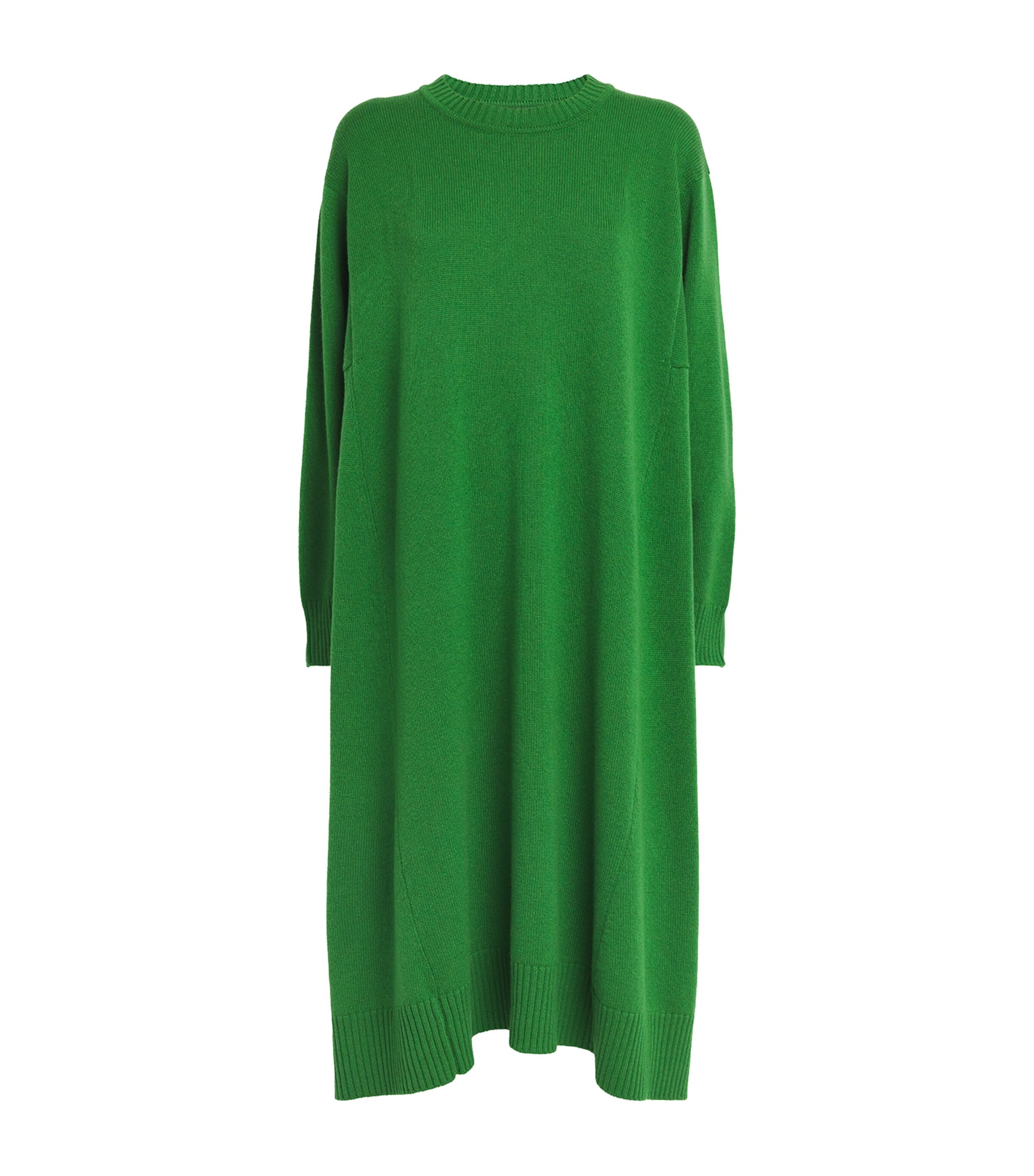 Eskandar Cashmere Knitted Midi Dress In Green