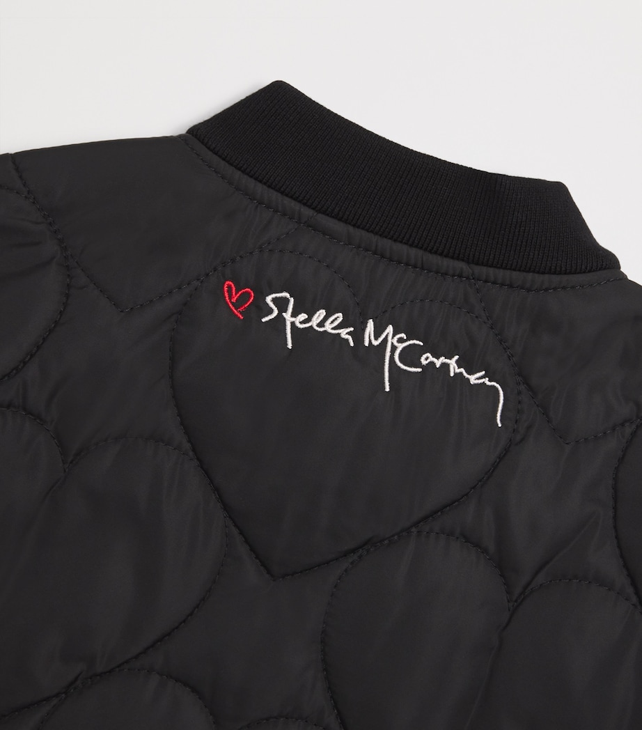 Heart Quilted Jacket (3-14+ Years) 930BLACK Image 3