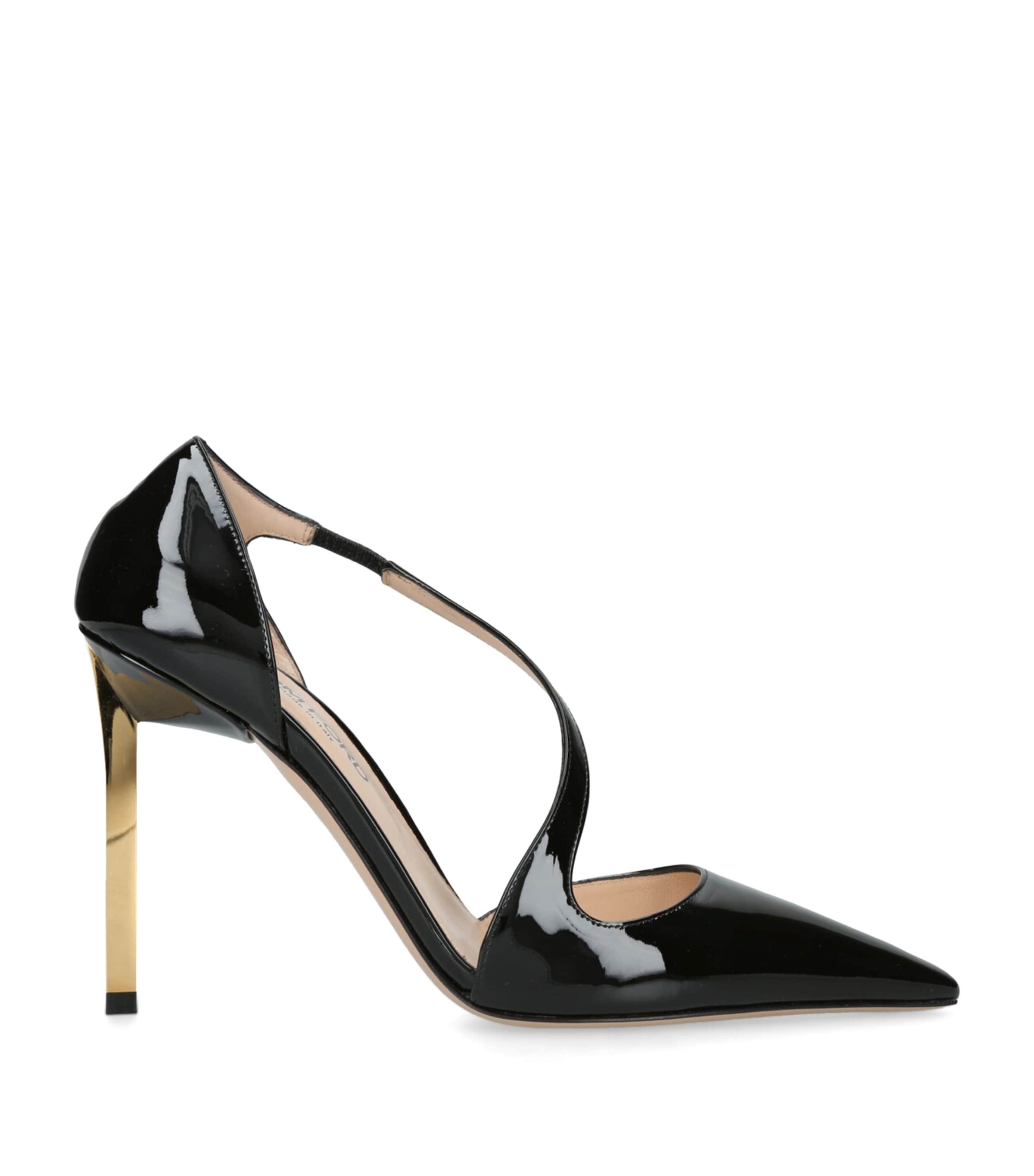 Tom Ford Patent Asymmetrical Stiletto Pumps In Black