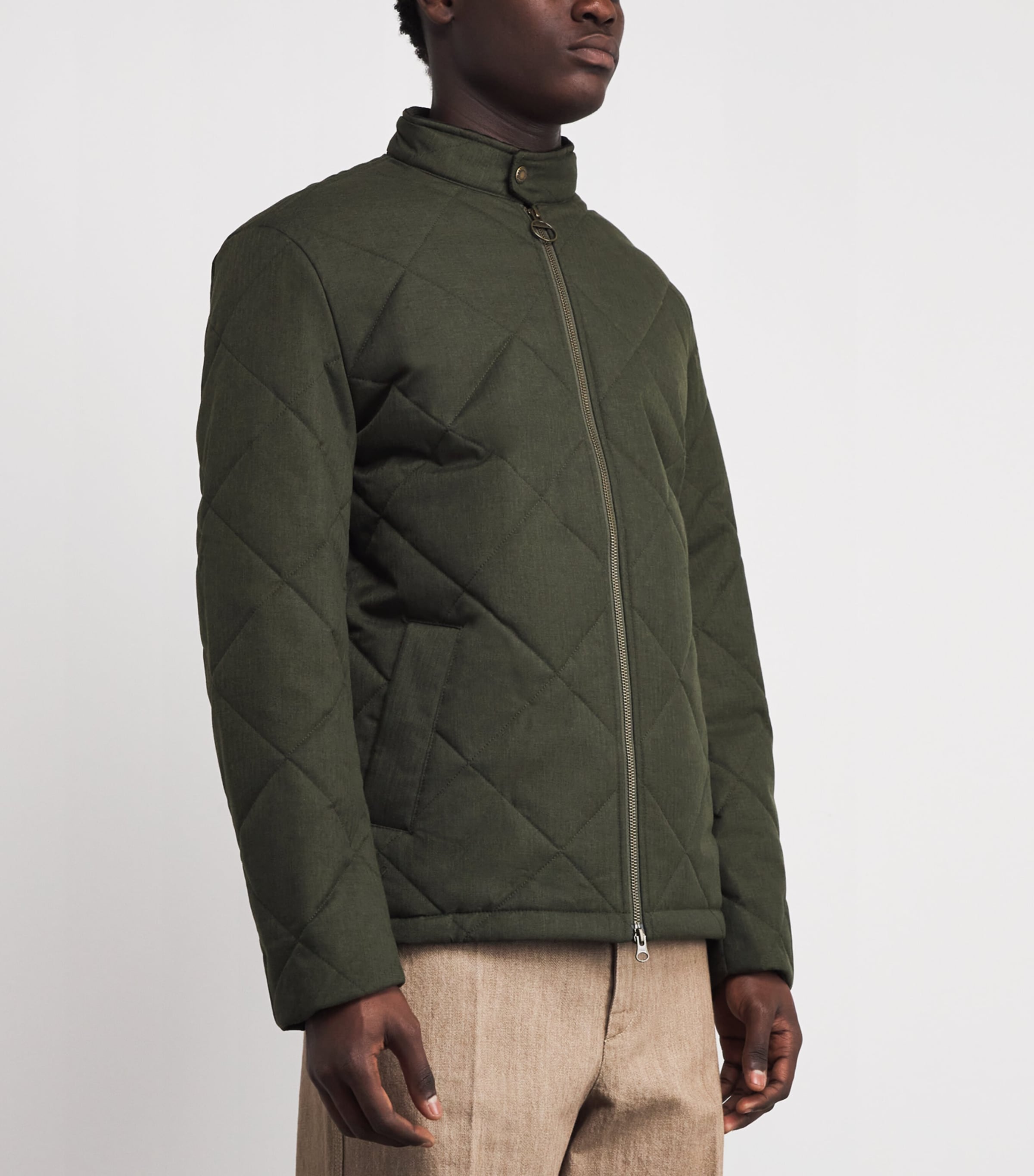 Quilted City Harrington Jacket OL71 OLIVE Image 3