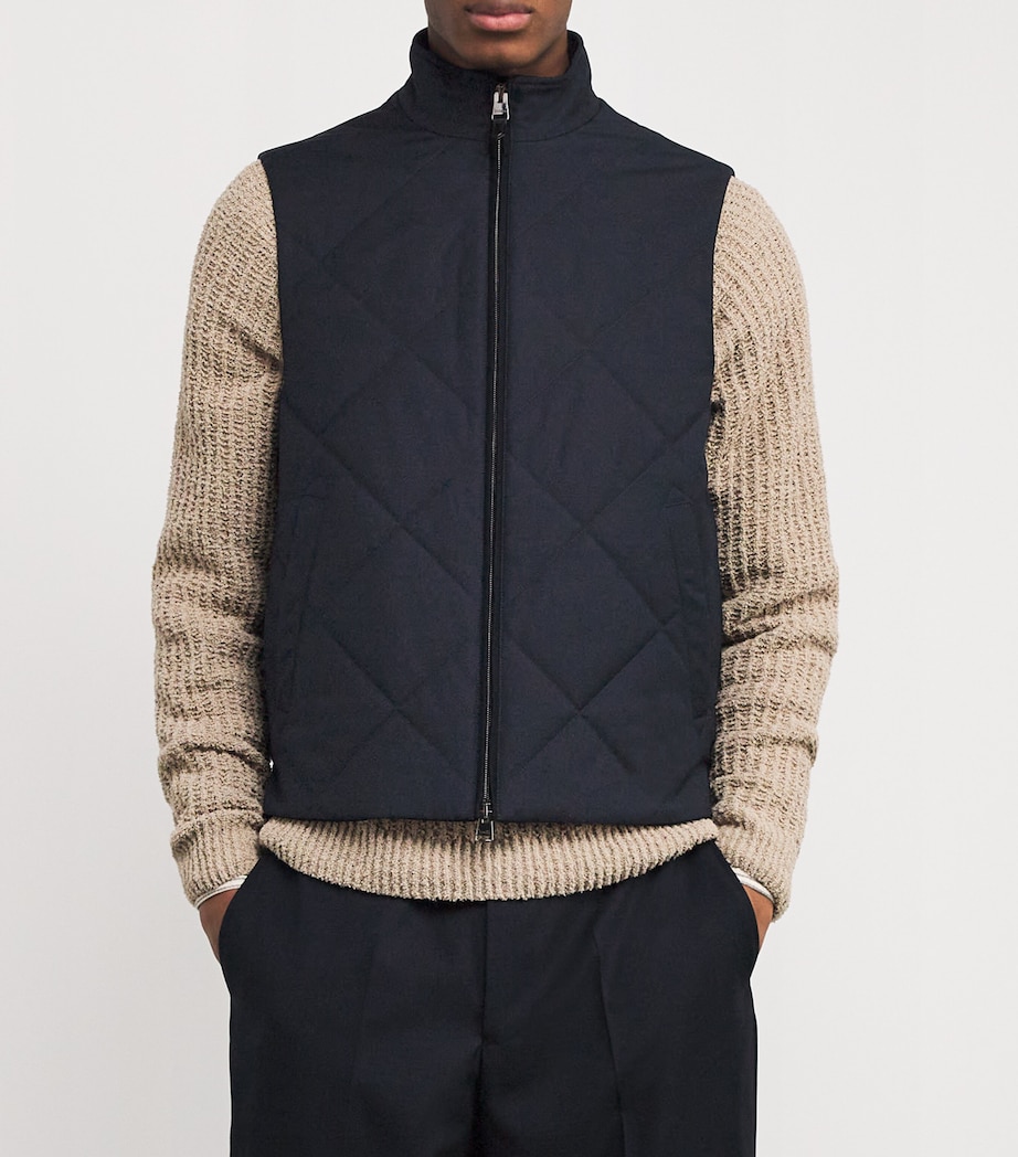 Canali Mens Quilted Gilet Image 3