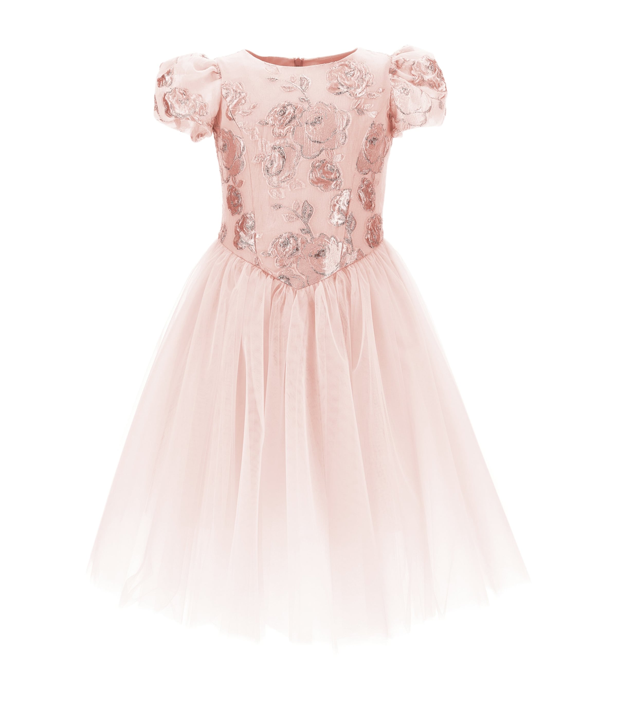 Tulle Rose Dress (2-16 Years) ROSA CHIARO Image 1
