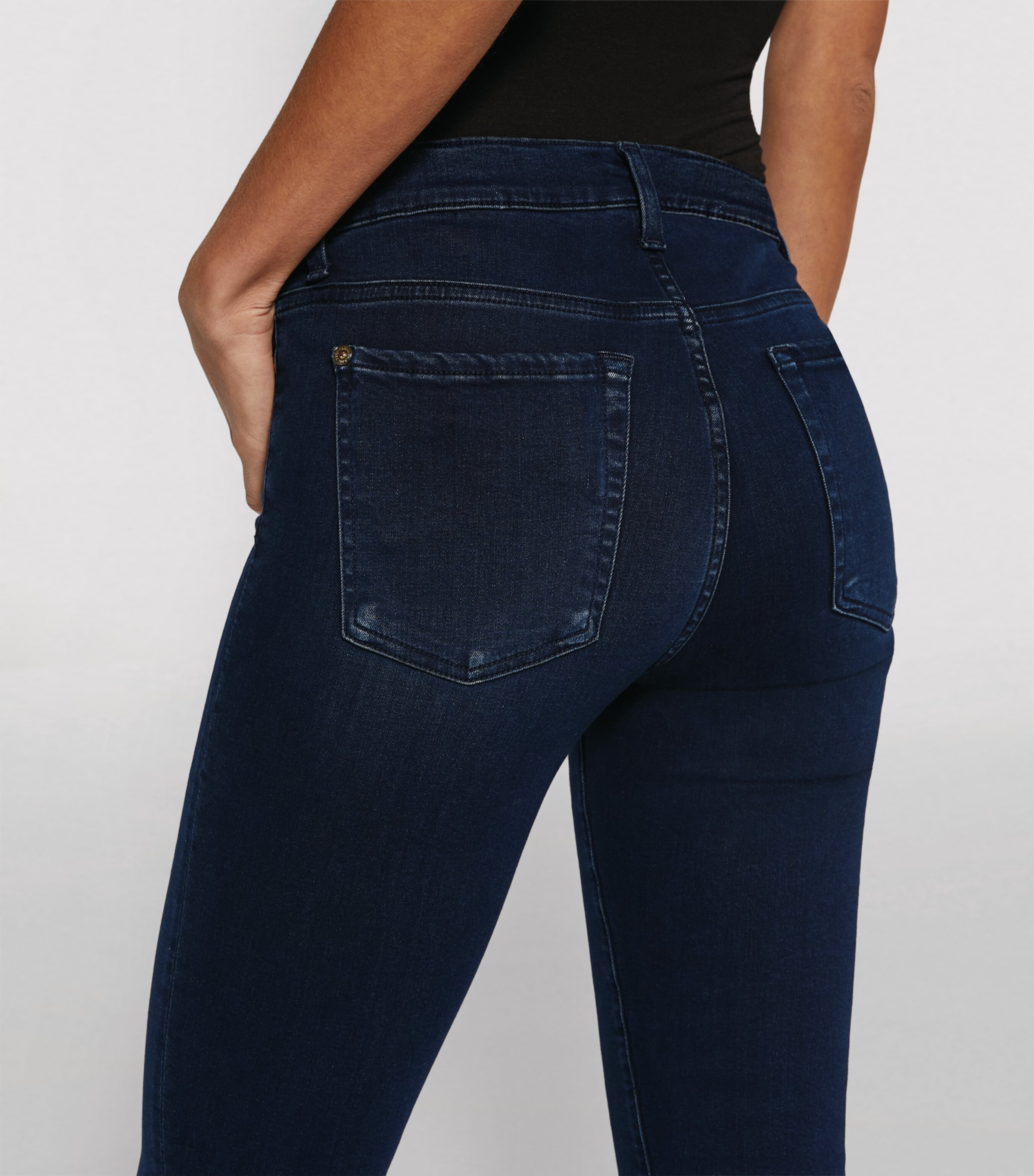 Slim Illusion Luxe High-Rise Skinny Jeans NAVY Image 6