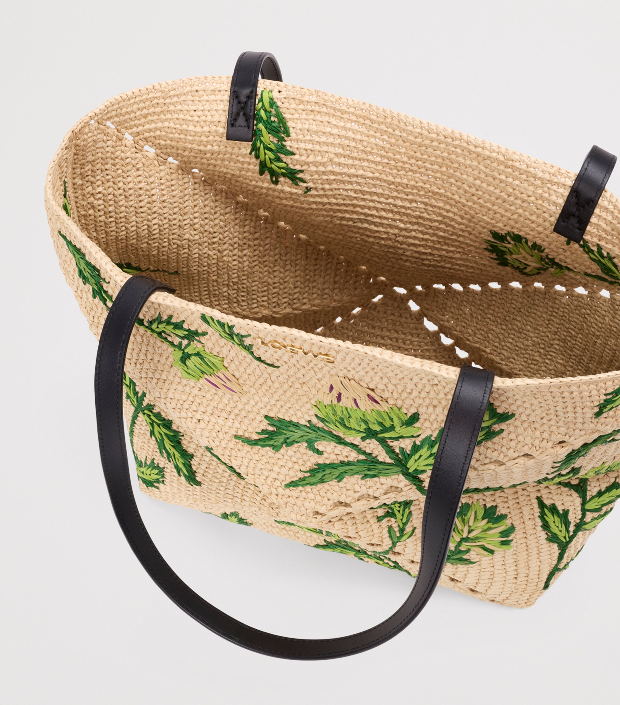 LOEWE x Paula's Ibiza Artichoke Puzzle Fold Tote Bag Natural/green Image 7