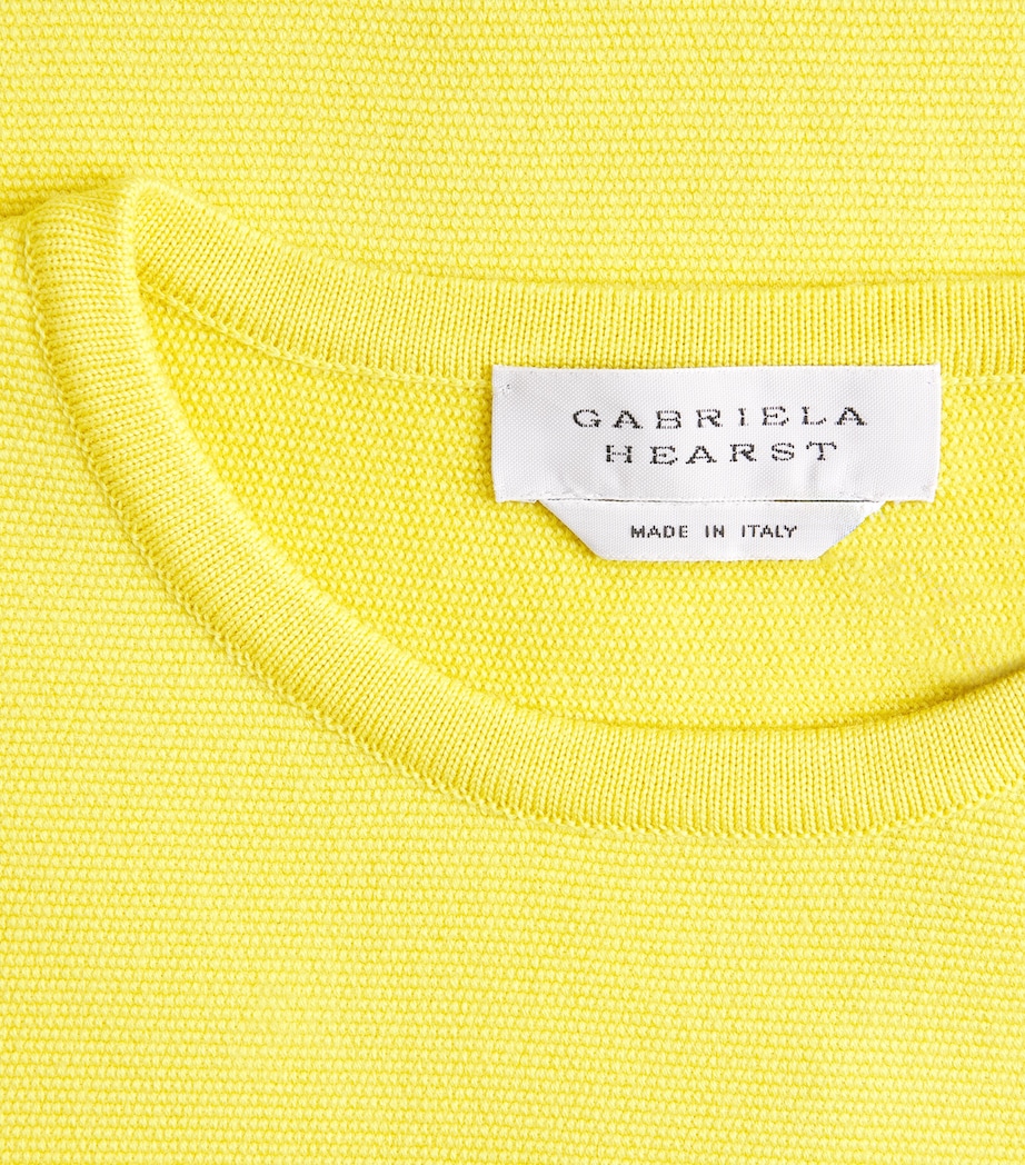 Gabriela Hearst Womens Wool Axis Short-Sleeve Sweater Ctr Citrine Image 6