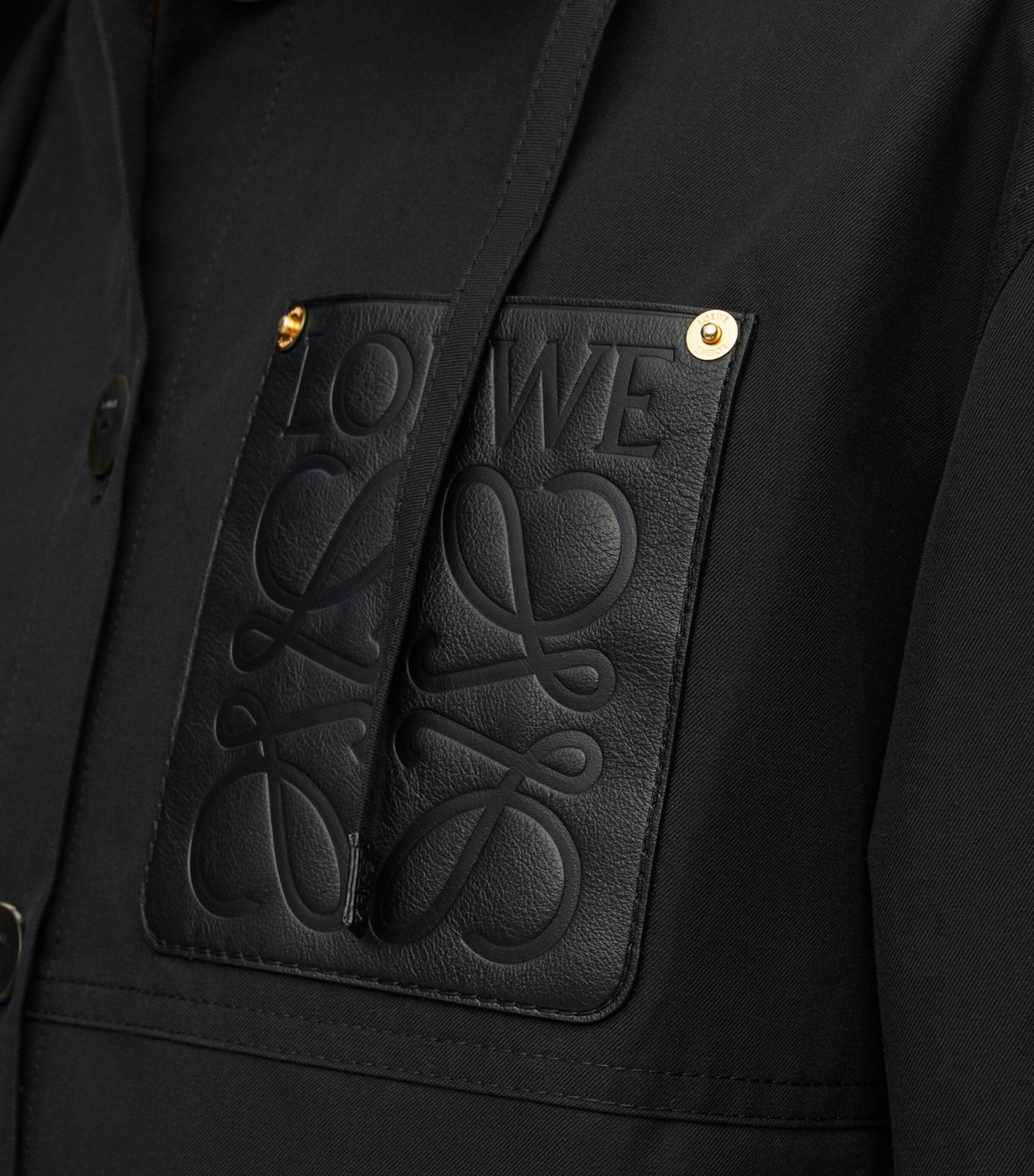 Hooded Parka Jacket BLACK Image 5