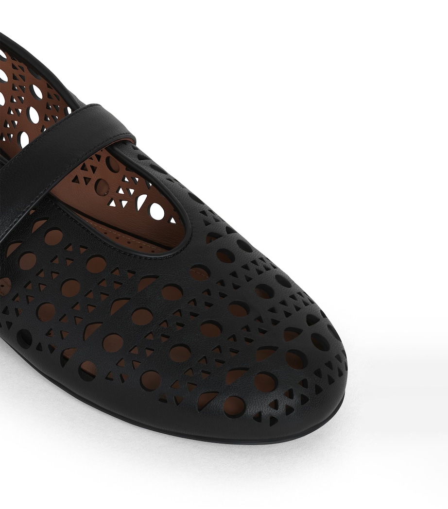 Alaïa Lambskin Vienne Ballet Flats Noir Image 4