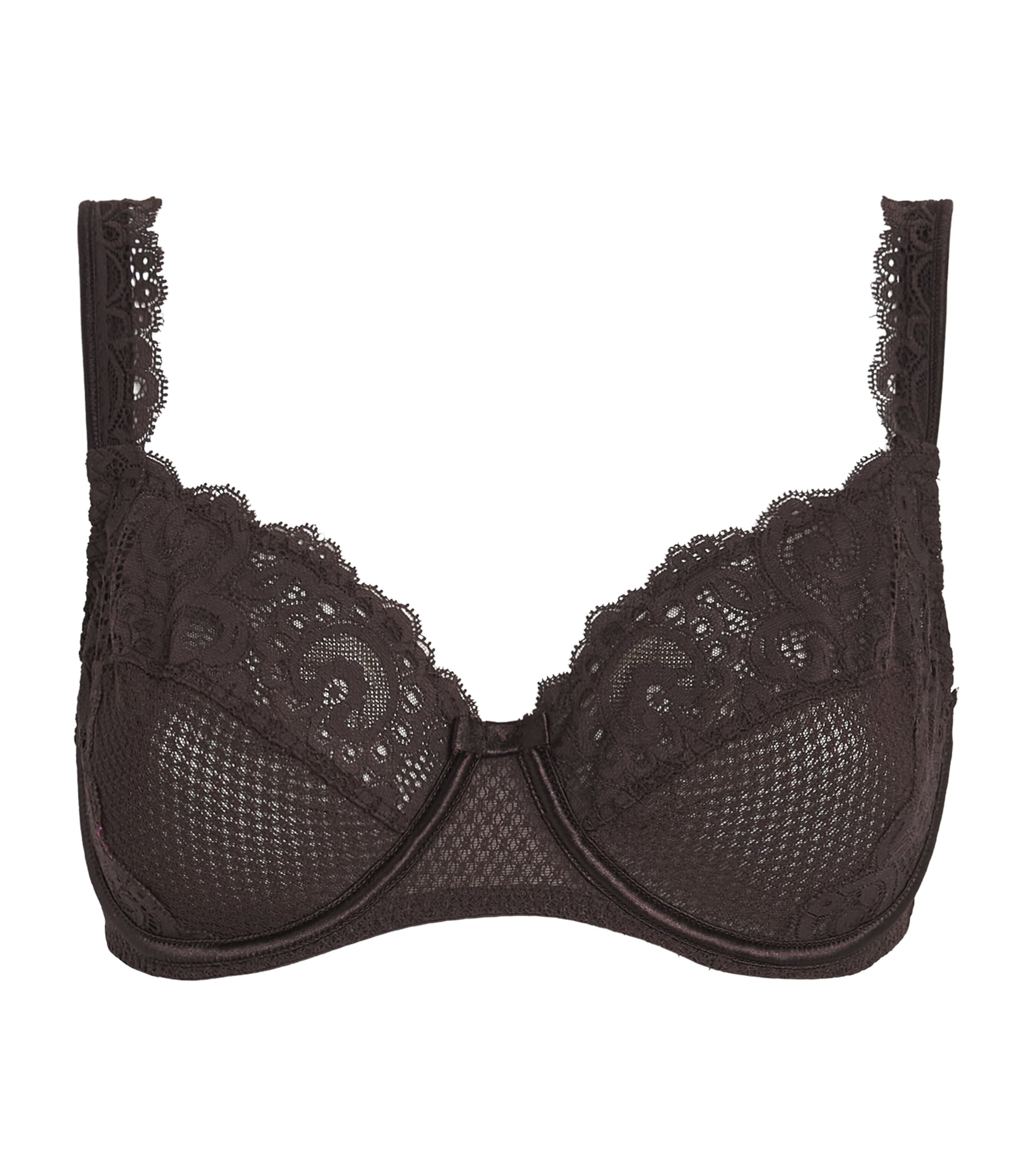 Maison Lejaby Lace Gaby Underwired Bra In Brown