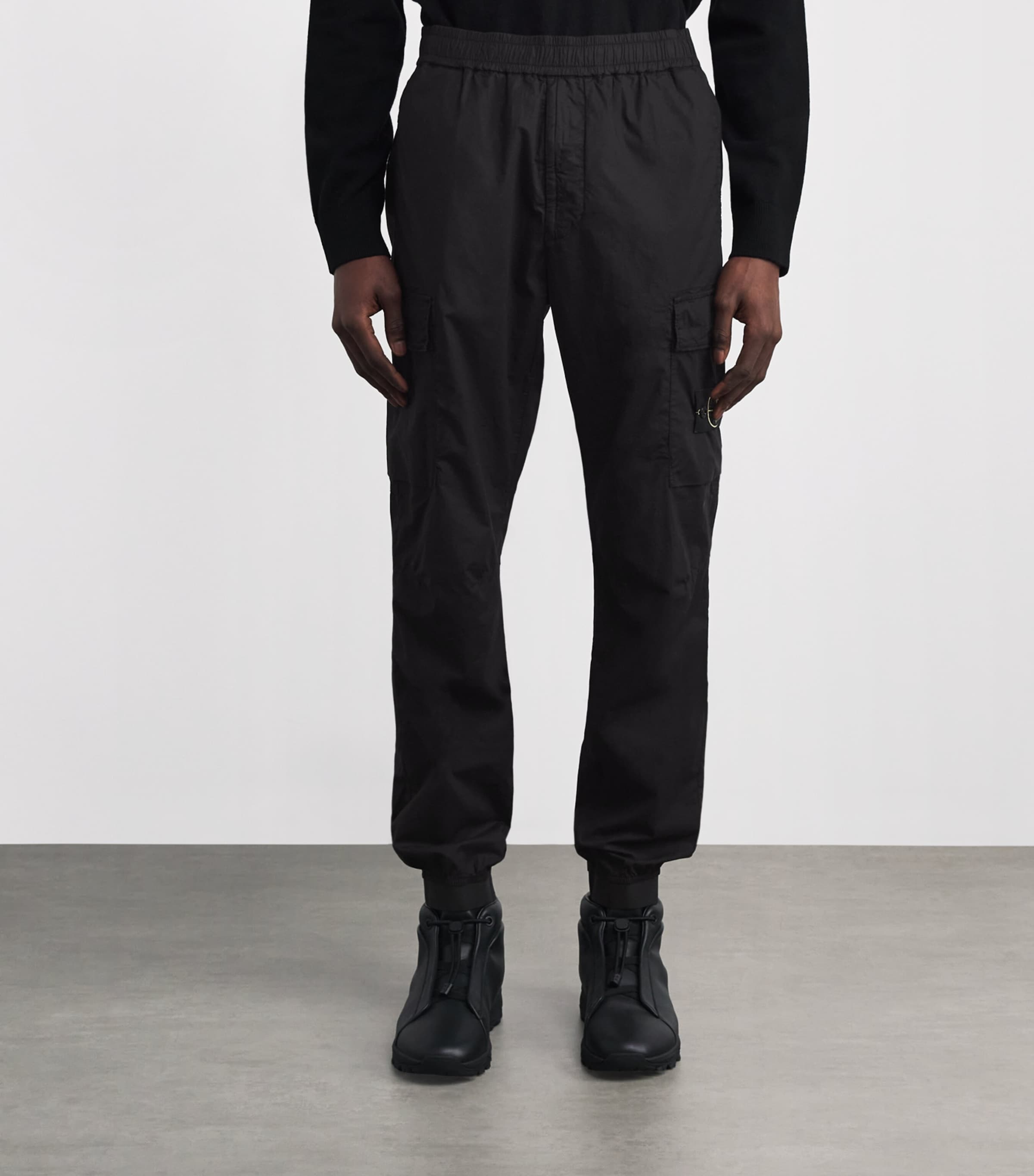 Stretch-Cotton Cargo Trousers V0029 Image 3