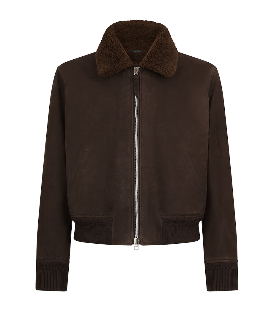 Suede Bomber Jacket ZKBKB Image 1