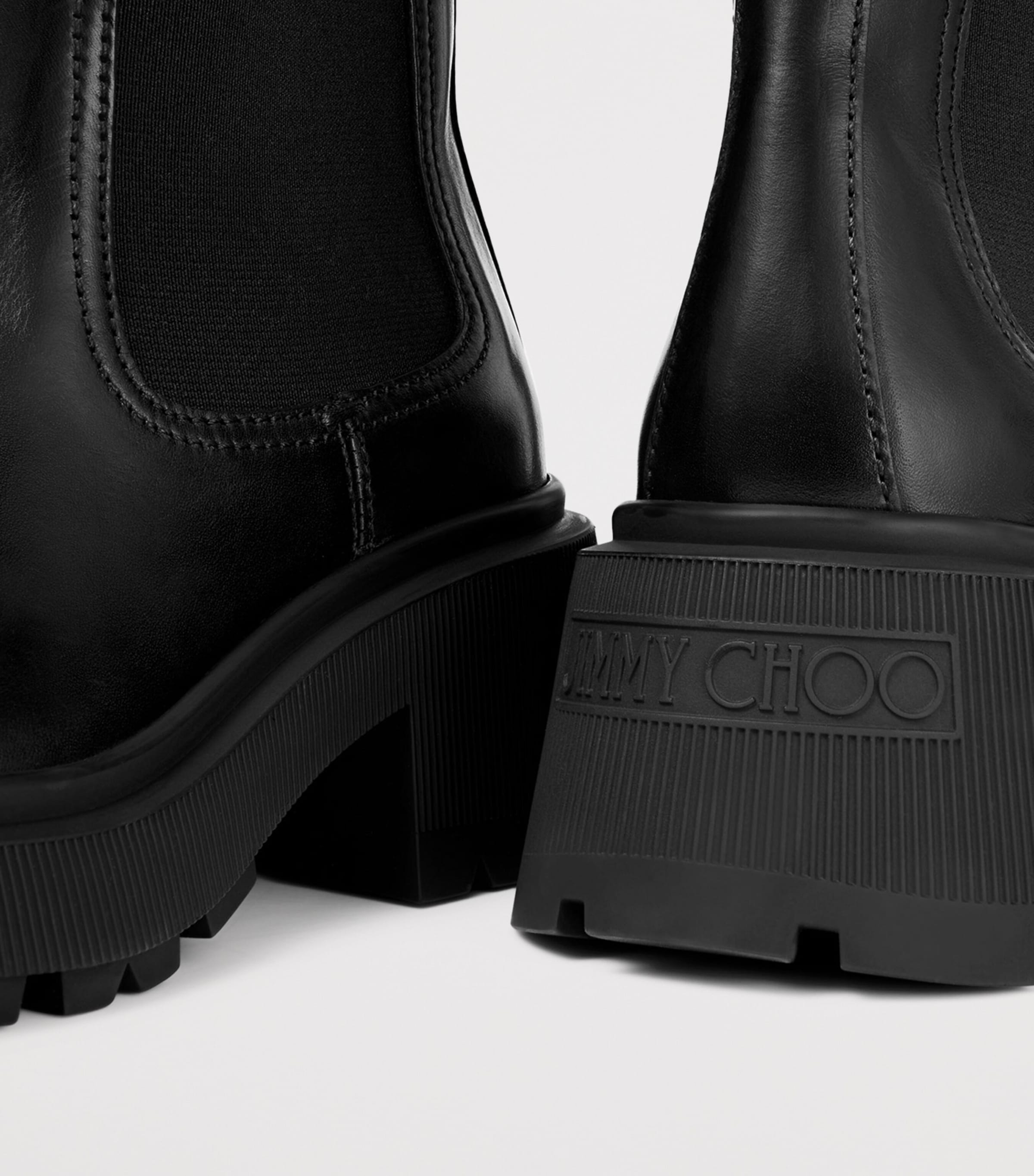 Jimmy Choo Tamia 70 Leather Chelsea Boots Black Image 4