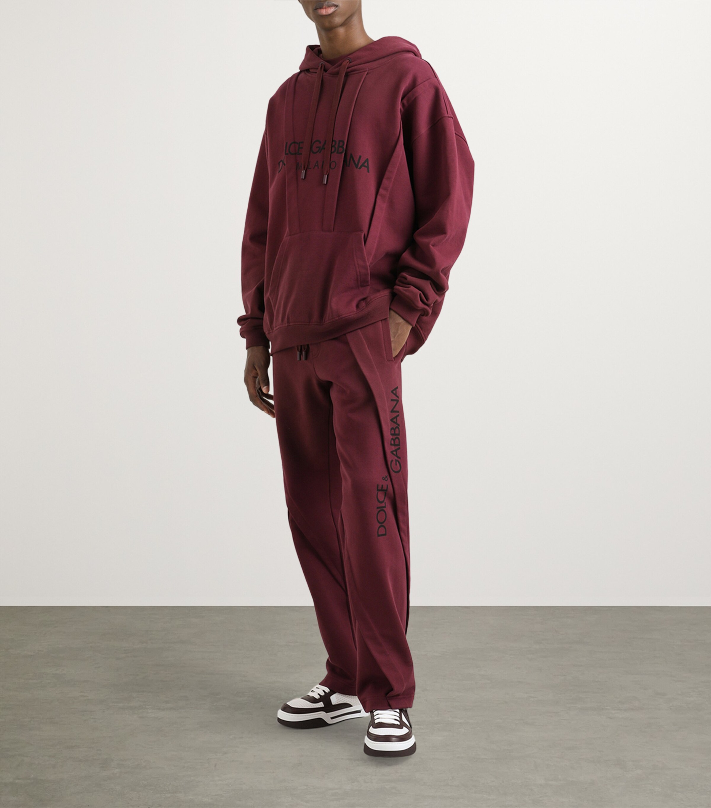 Cotton Pleated Logo T-Shirt F0130-AUBERGINE Image 2