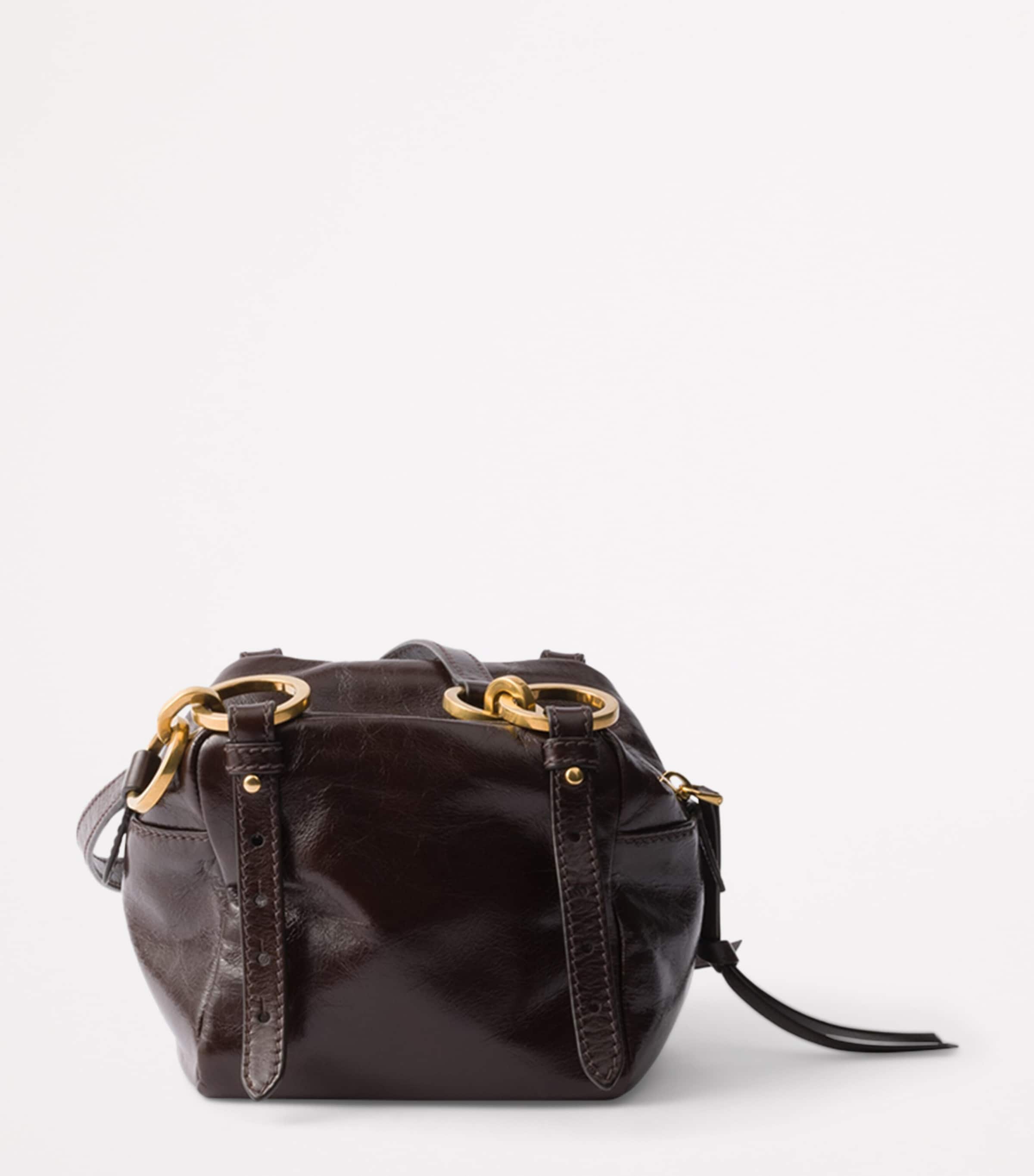 Mini Leather Dangle Top-Handle Bag F01D6 Image 3