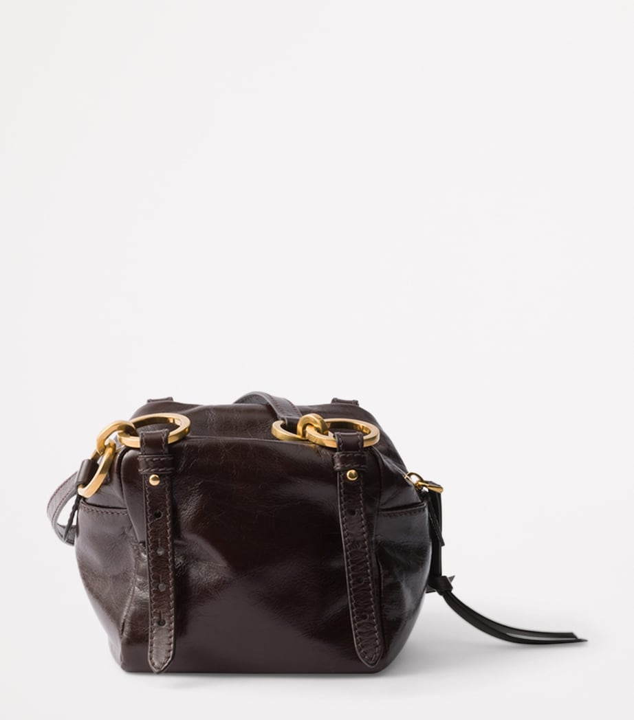 Mini Leather Dangle Top-Handle Bag F01D6 Image 3