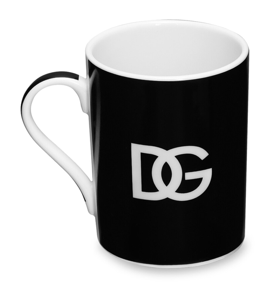 Dolce&Gabbana Casa Logo Mug Nero/logo Dg B Image 3