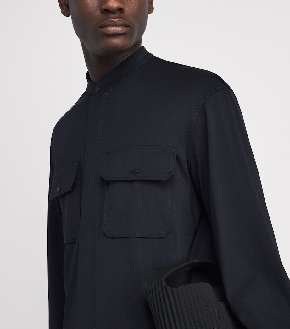 Stretch-Jersey Mandarin-Collar Shirt UB118 Image 6