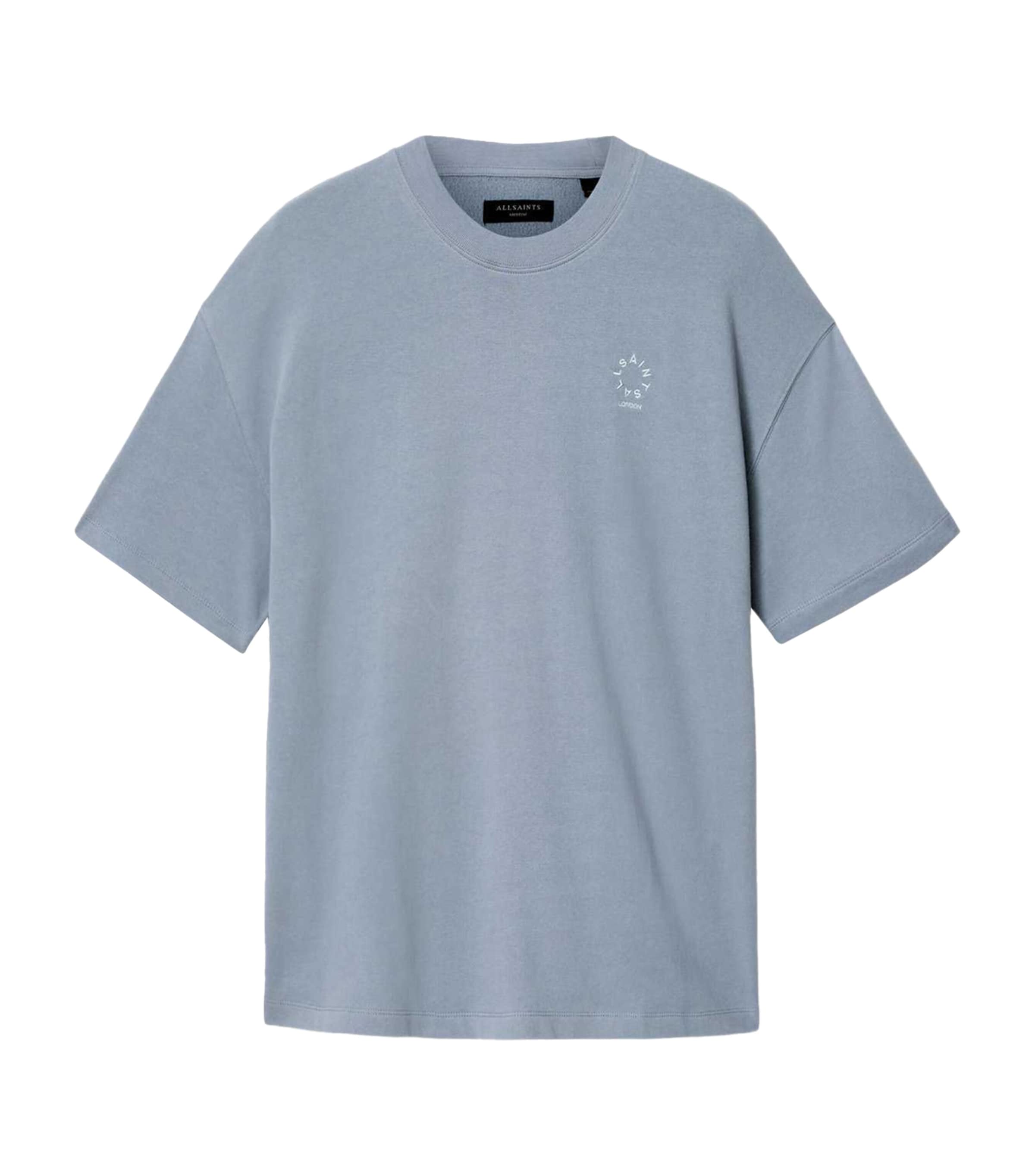 AllSaints Mens Organic Cotton Haven T-Shirt Maya Blue Image 1