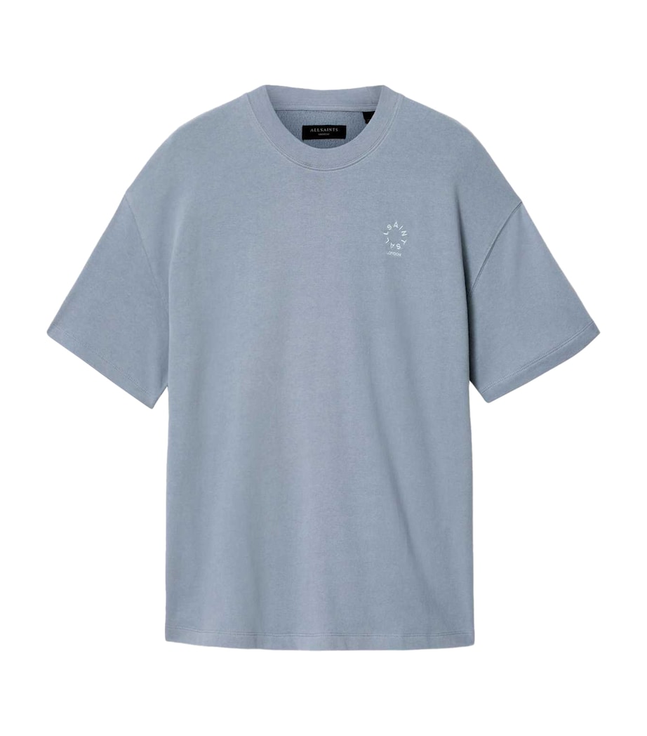 AllSaints Mens Organic Cotton Haven T-Shirt Maya Blue Image 1