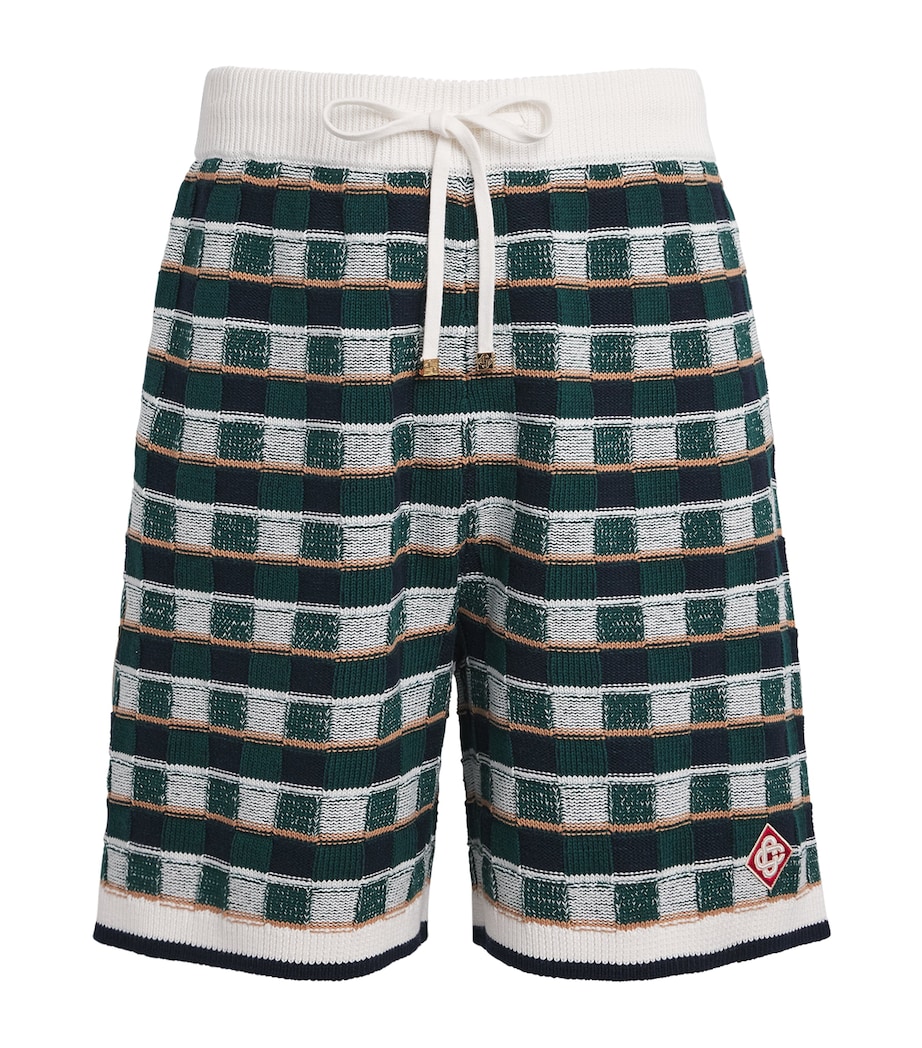 Casablanca Mens Cotton Crochet Mosaic Shorts Image 1