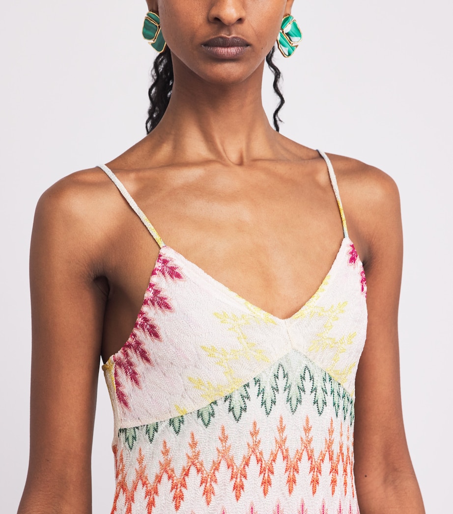 Missoni Womens Metallic Zigzag Mini Dress Mlti/white Bse Image 3