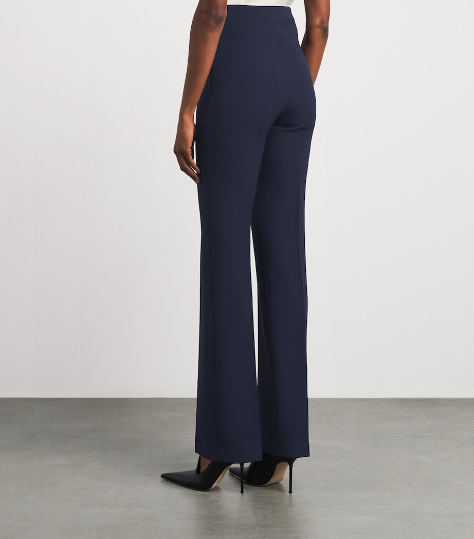 Safiyaa Womens Crepe Tailored Trousers Maritime Blue Image 5